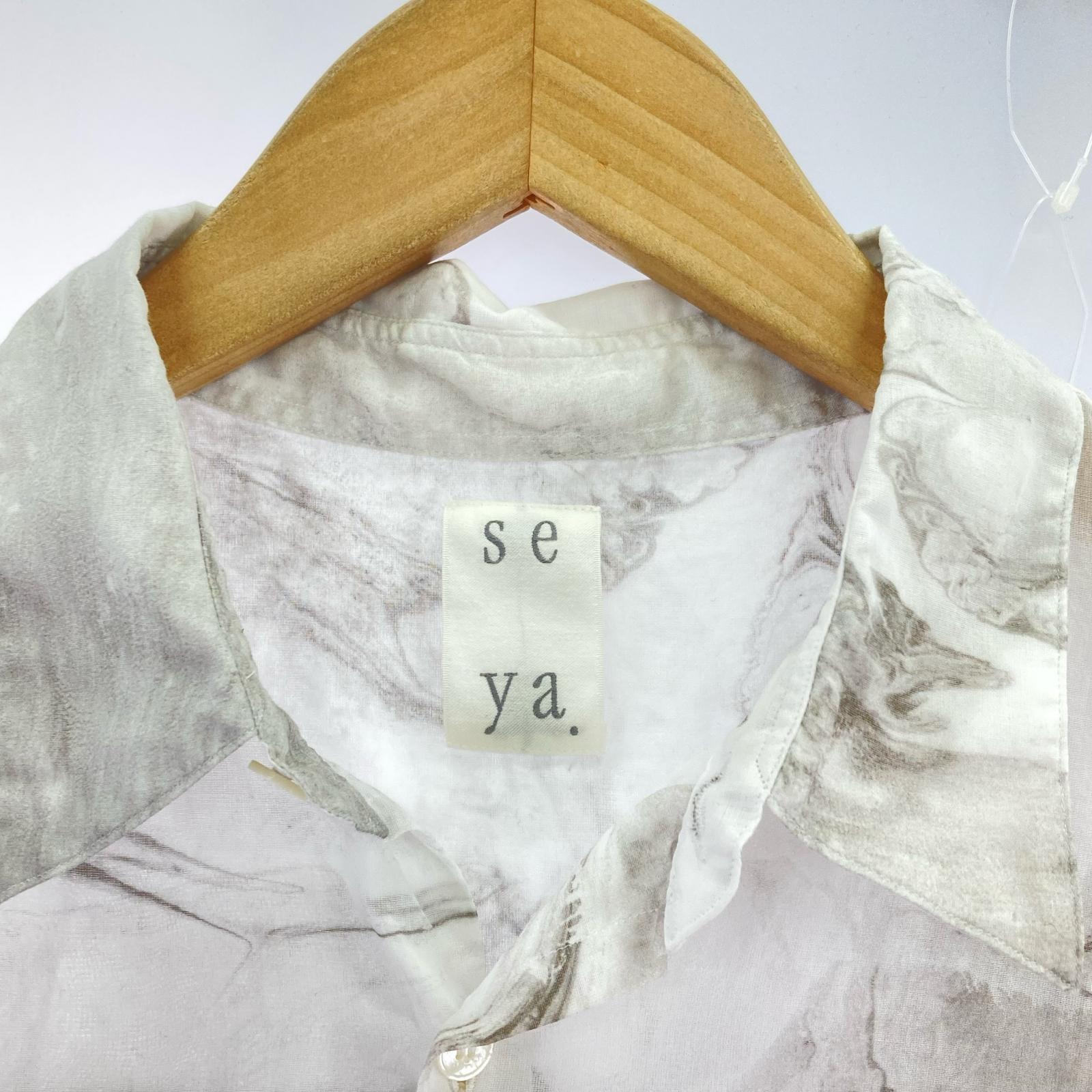 長袖シャツ seya. ETERNAL SHIRT ムラ染めシャツ 3 ホワイト系 3 ホワイト