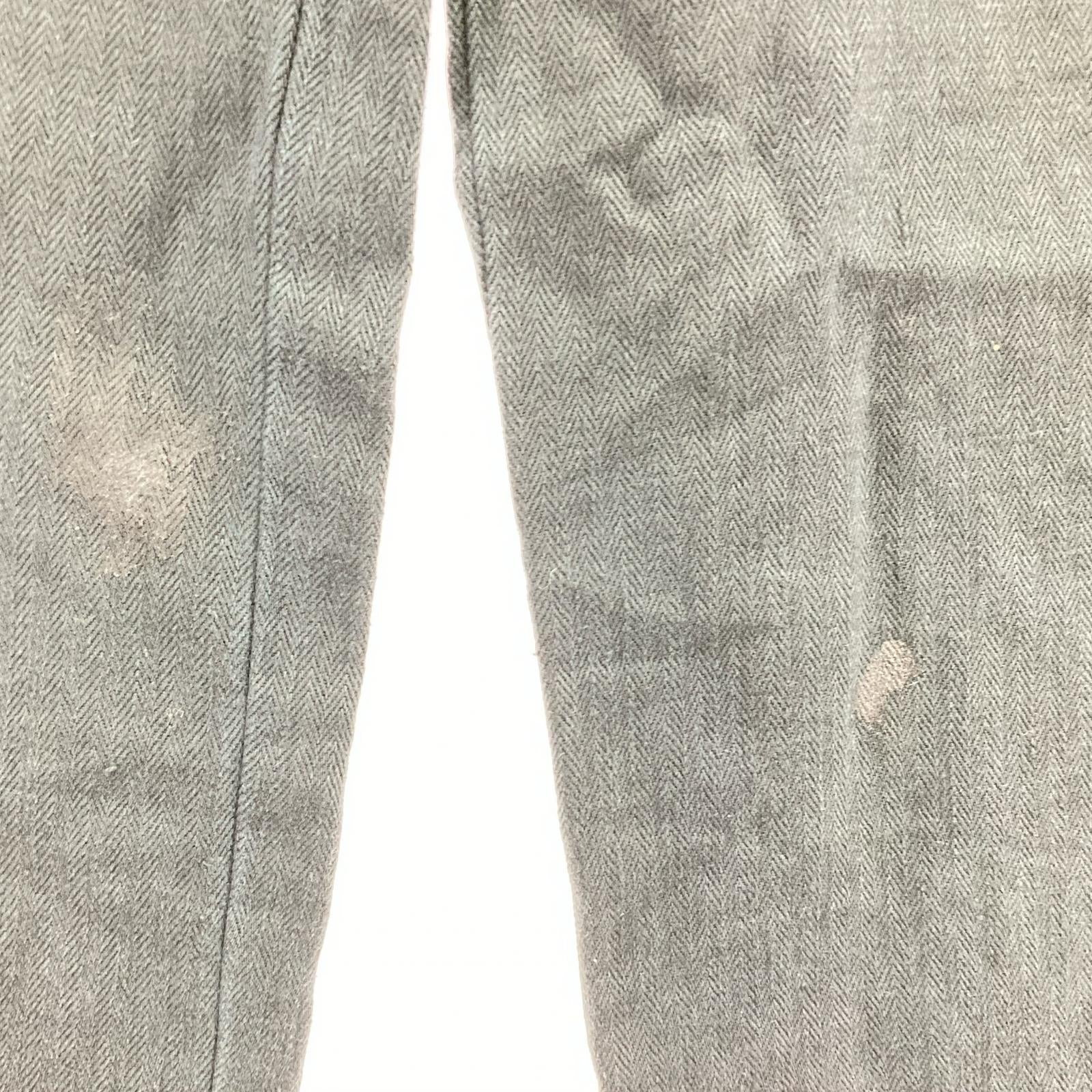 パンツ stein 25AW HEAVY LINEN HERRINGBONE WIDEEASY TROUSERS リネンワイドパンツ S ブラック S ブラック