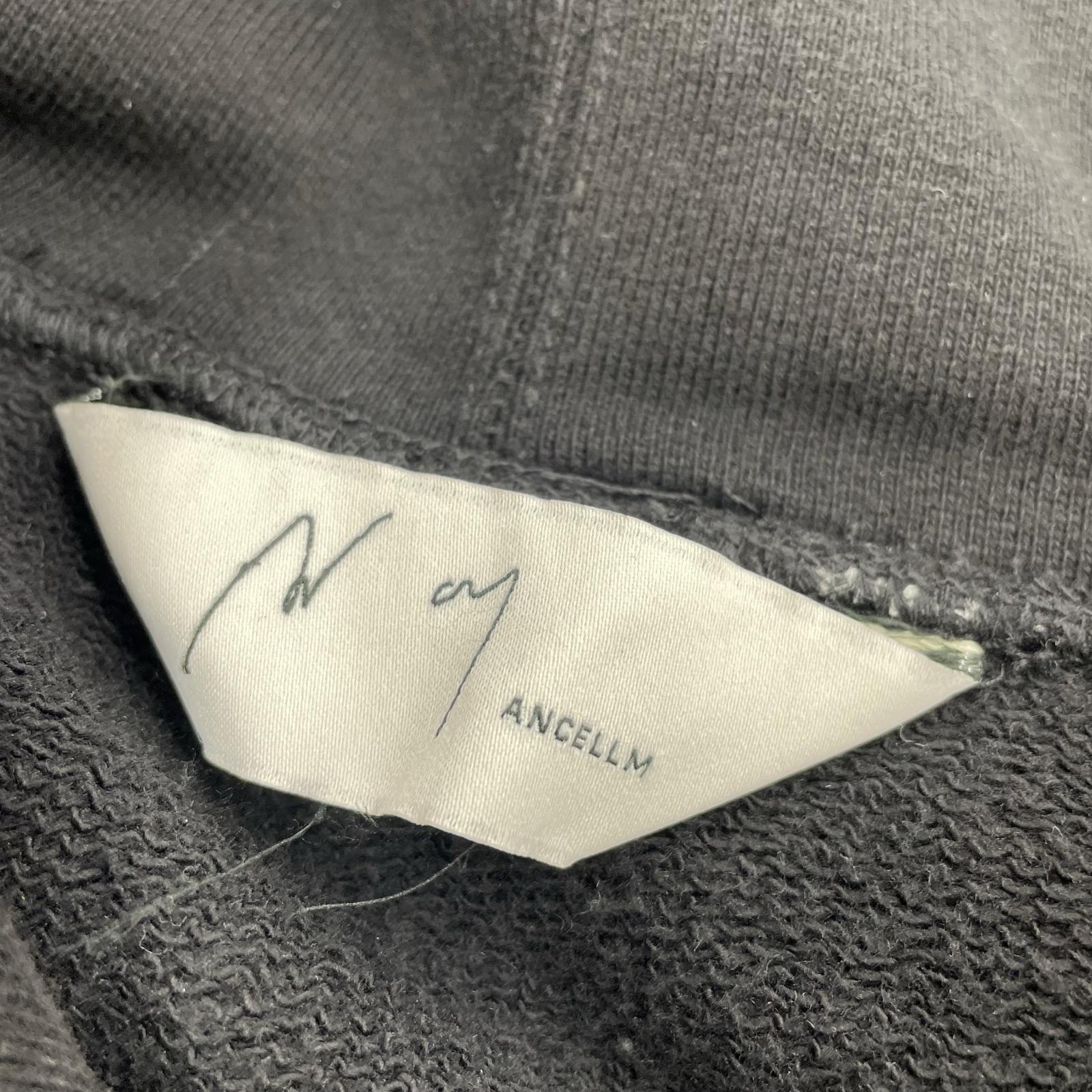 パーカー ANCELLM 25AW SWEAT HOODIE COAT ジップパーカー 1 ブラック ブラック