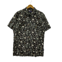半袖シャツ ﾊﾞｯｸｽﾃｯﾌﾟｼｬﾂ 花柄 ｸﾞﾚｰ (M) M グレー