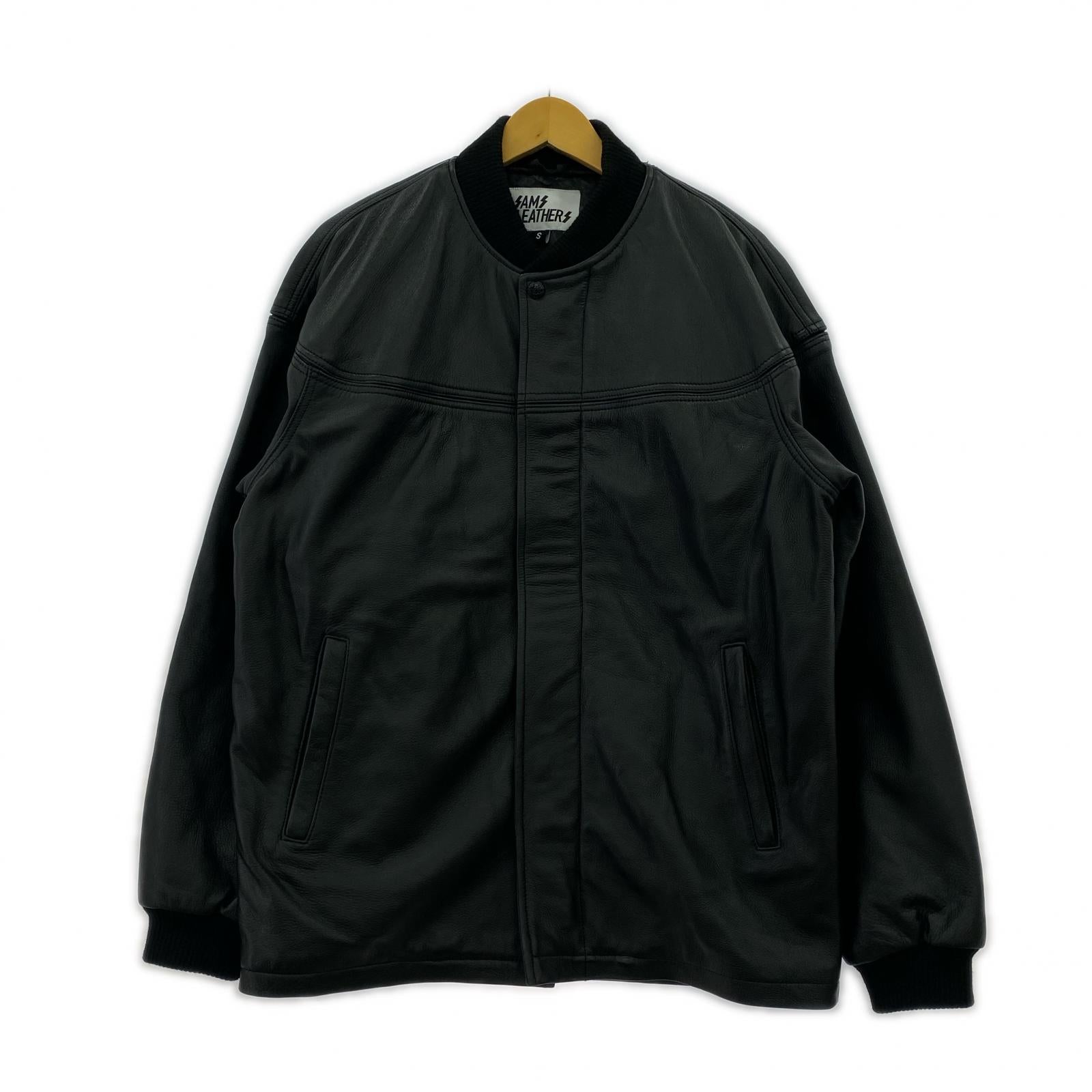 レザージャケット sams motorcycle 牛革　レザーダービージャケット S ブラック