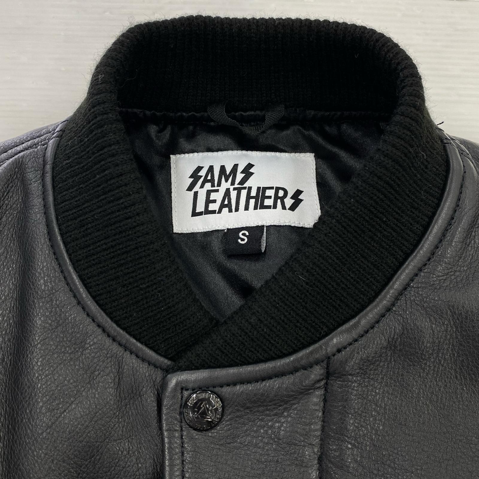 レザージャケット sams motorcycle 牛革　レザーダービージャケット S ブラック