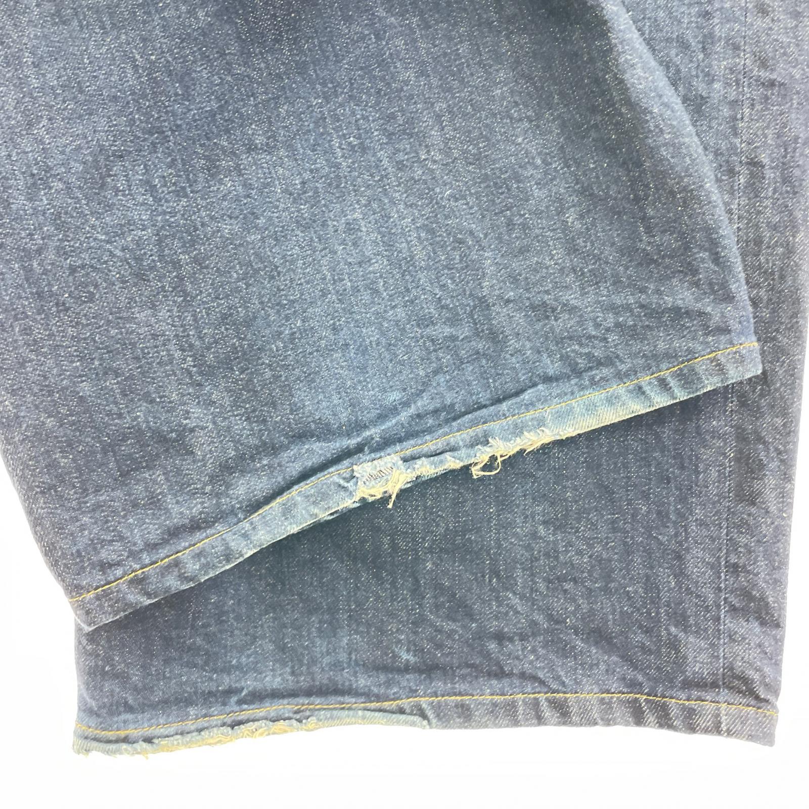 デニムパンツ Denim 3pleated Wide-leg Trousers (3) 3 ネイビー