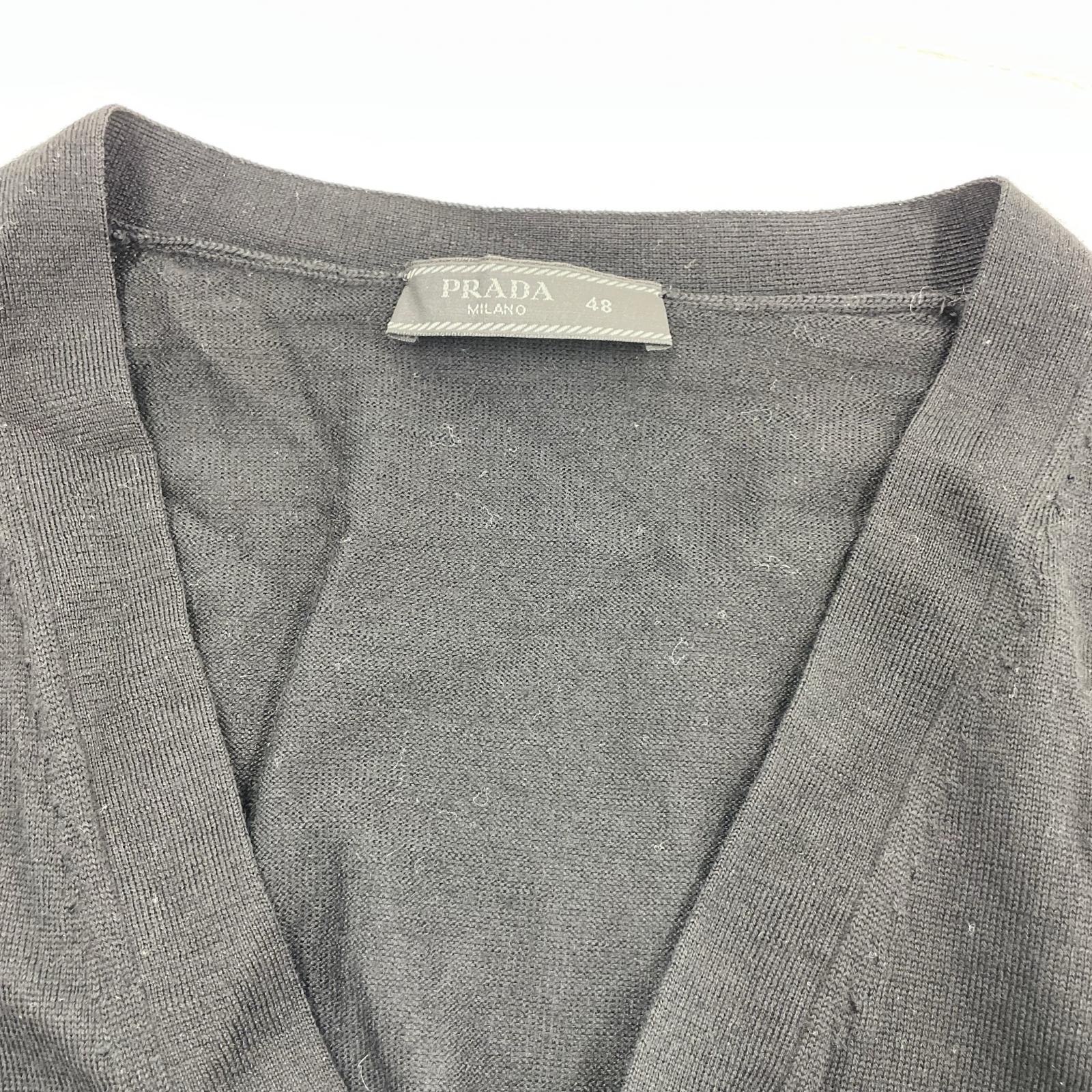 Virgin Wool Cardigan 48 BLK