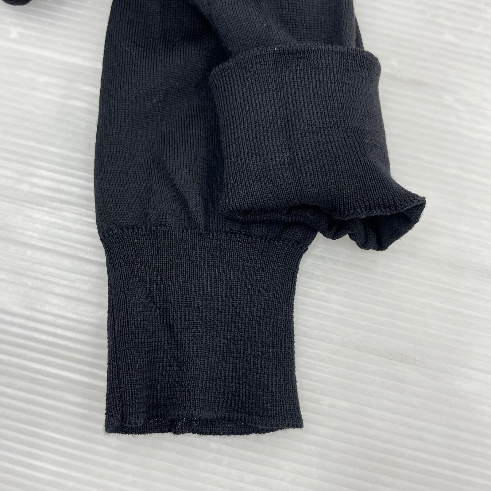 Virgin Wool Cardigan 48 BLK