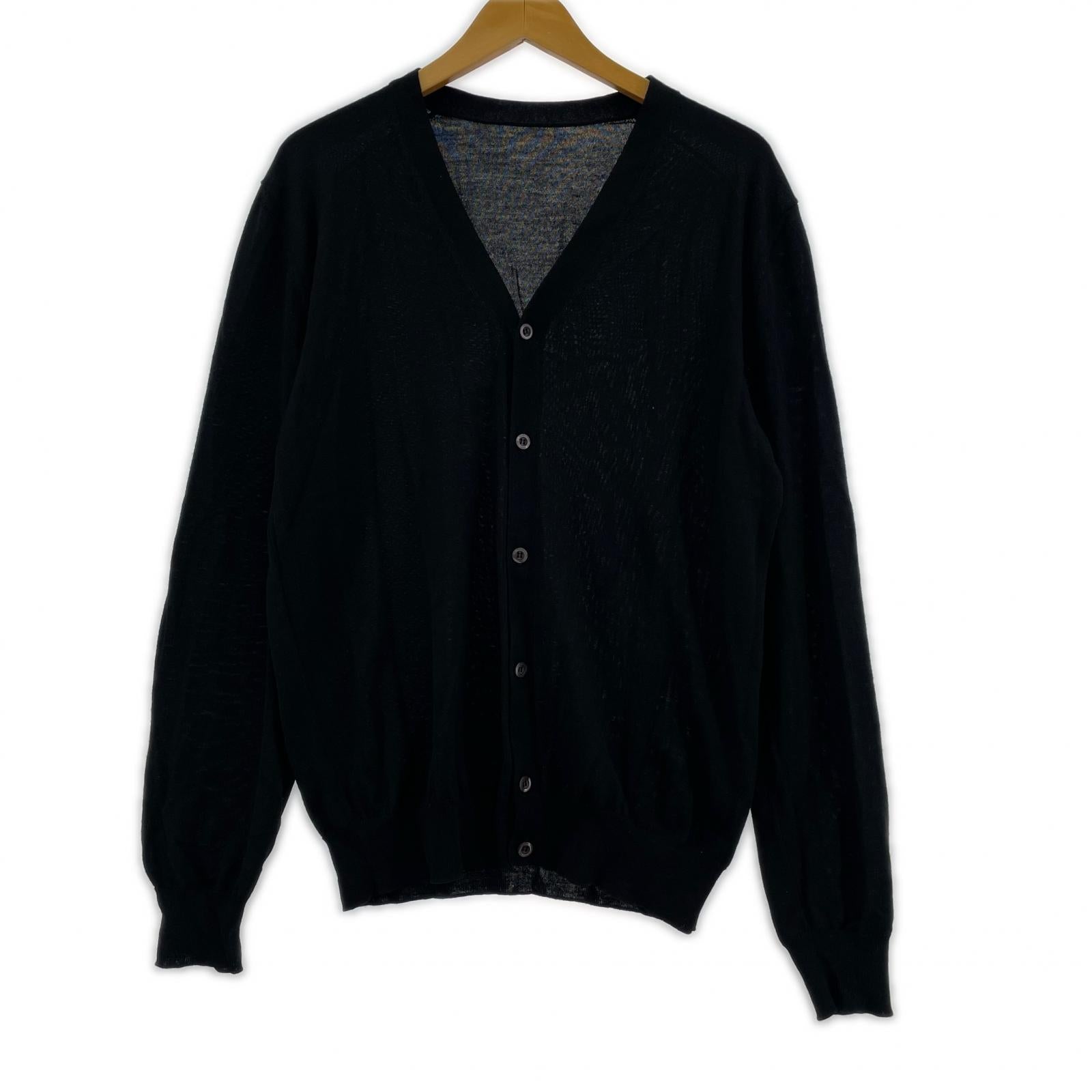 Virgin Wool Cardigan 48 BLK