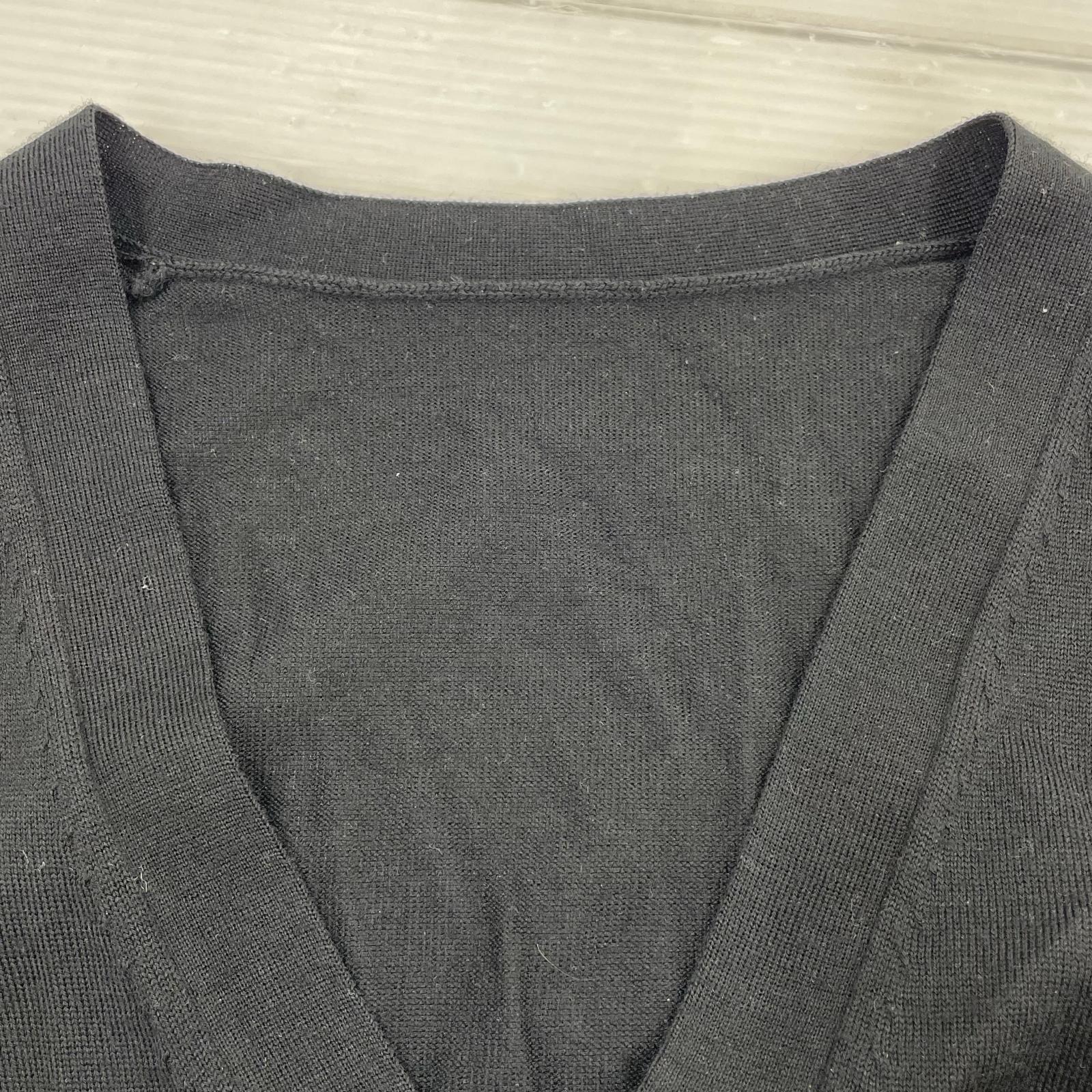 Virgin Wool Cardigan 48 BLK
