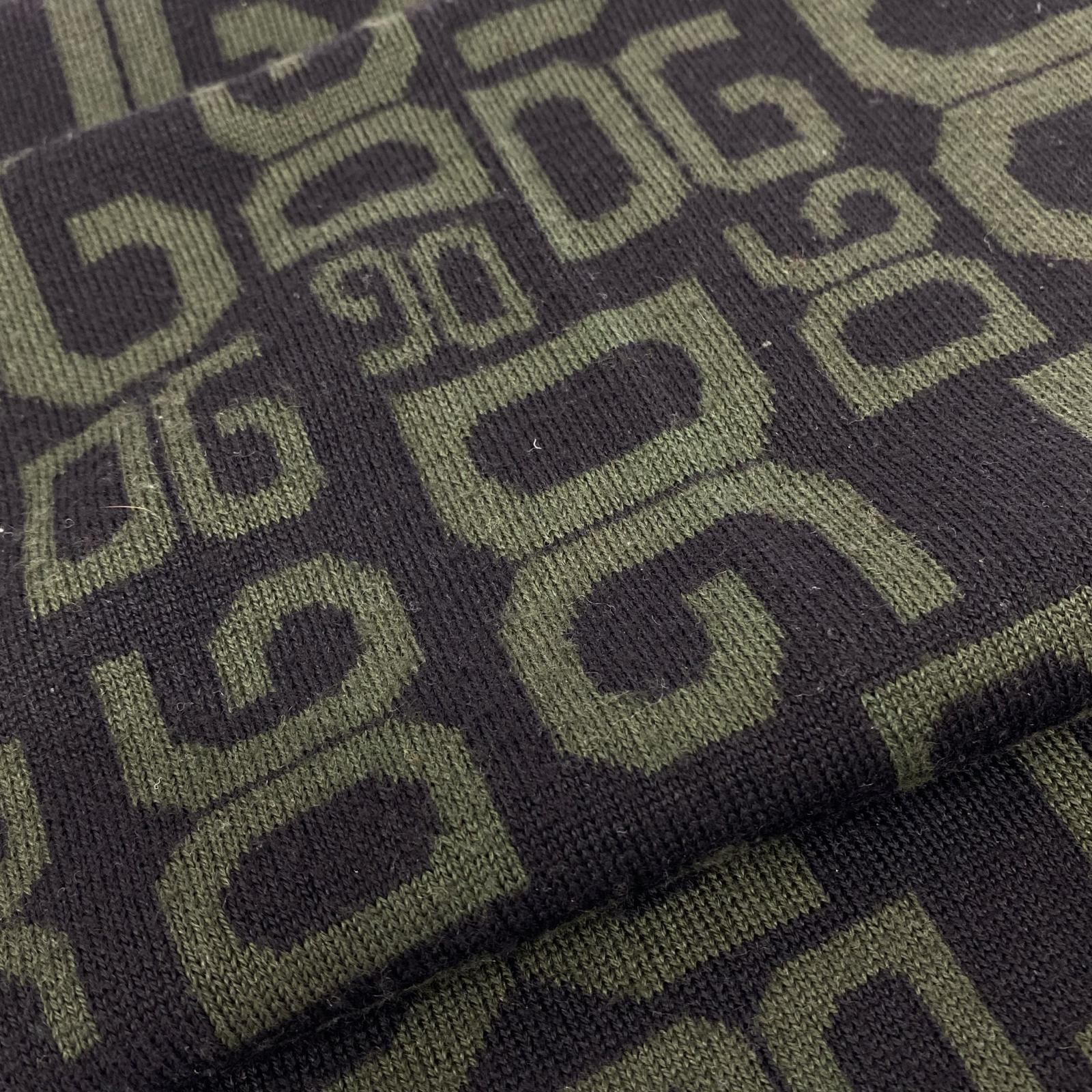 その他アクセサリー リバーシブル マフラー 総柄 緑