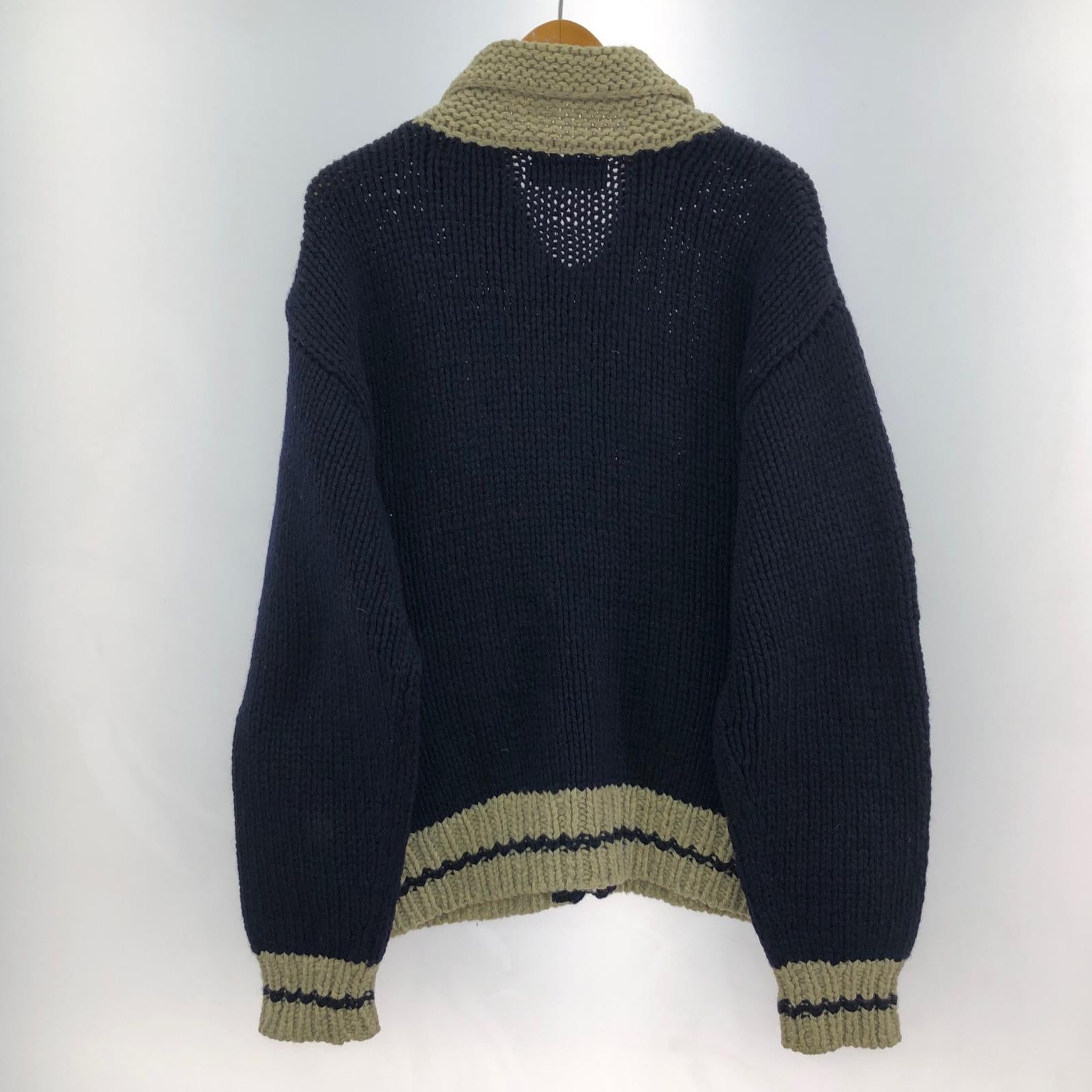 ジャケット 90S カウチンニットジャケット (M) M ネイビー