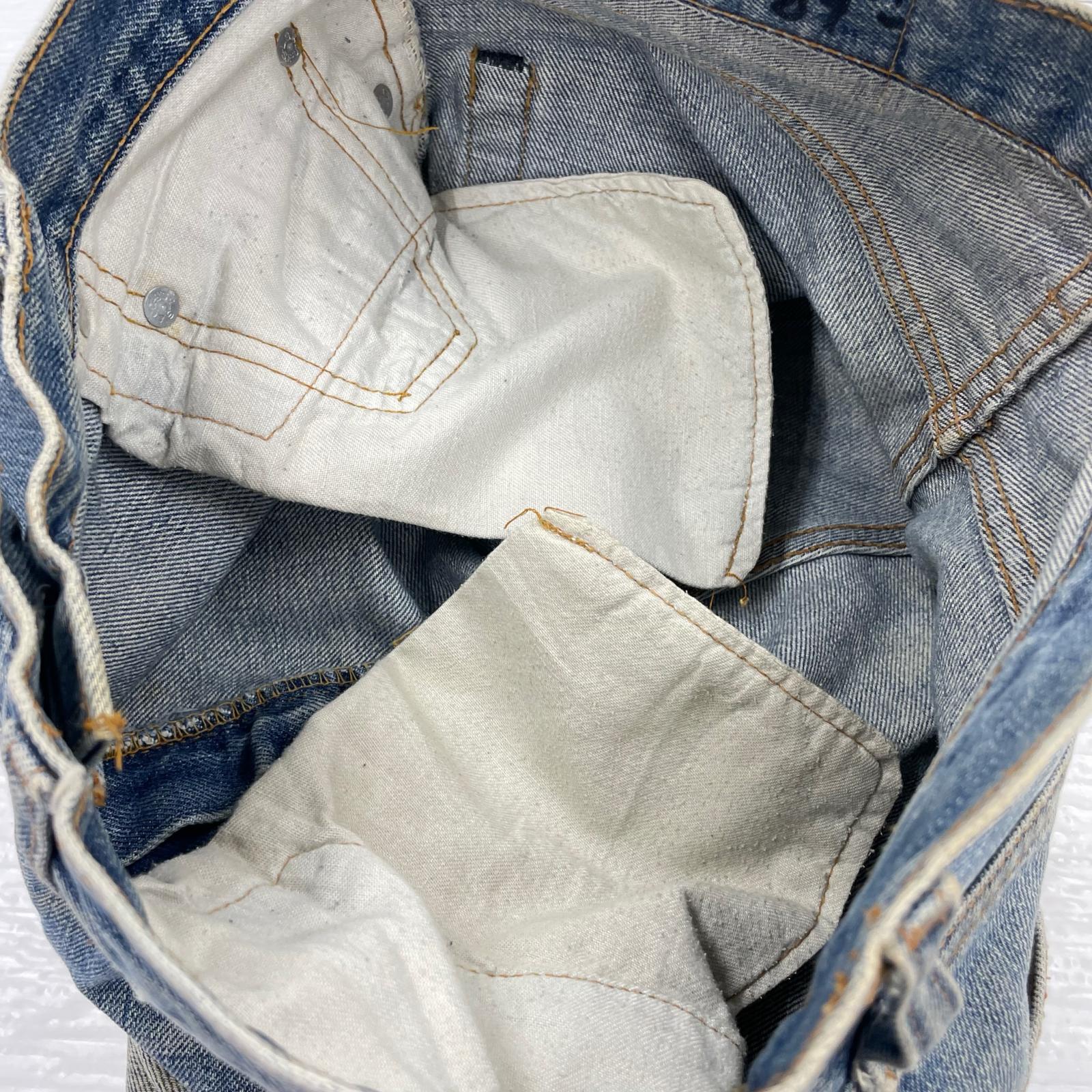 デニムパンツ 70s 505 ボタン裏8 インディゴ 実寸W29 30 ブルー