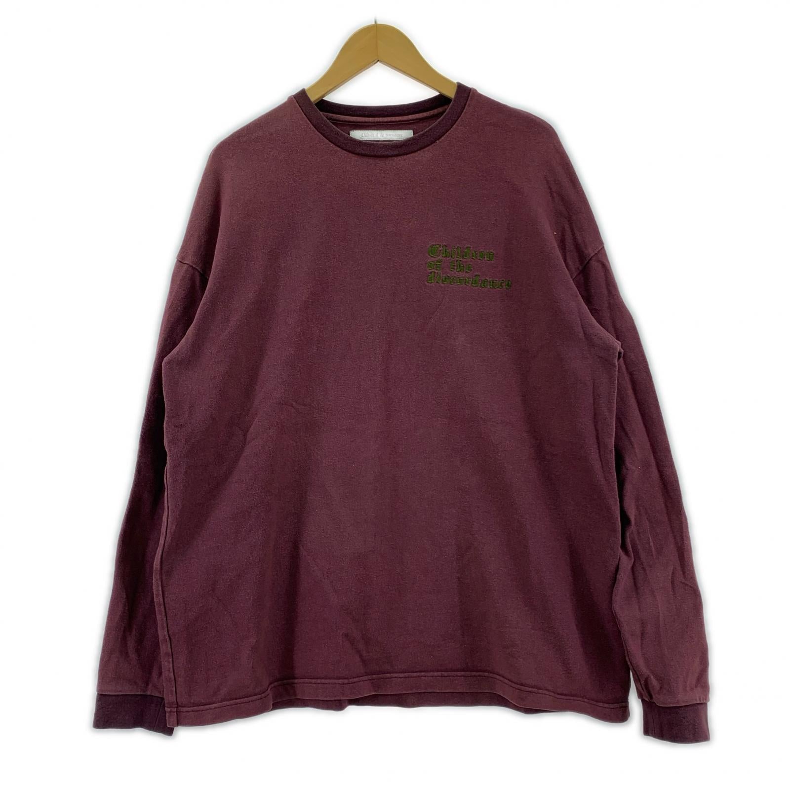 スウェット Children of the discordance SASTR ROSE EMBROIDERY PO COTDS-208 朱 (2) 2 ワインレッド