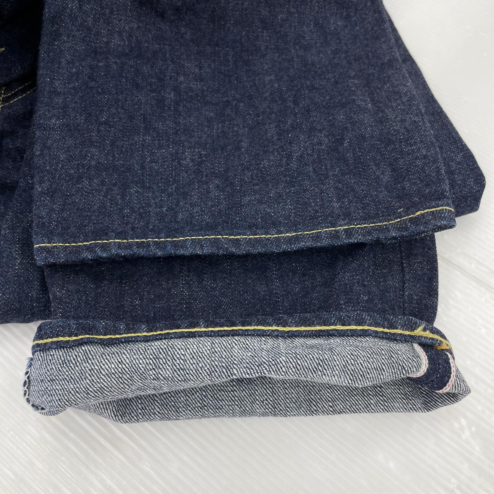 デニムパンツ 90-00s 702-XX 復刻 BIGE 片面タブ 日本製 濃紺 (33) 33 ネイビー