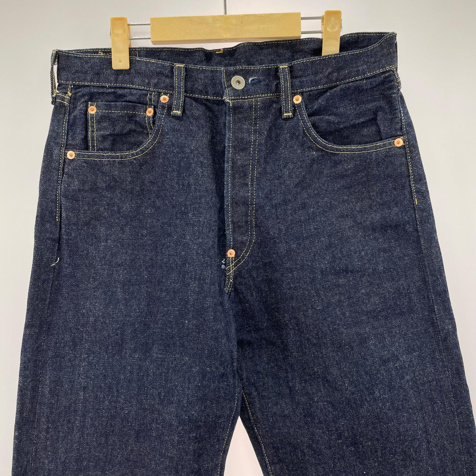 デニムパンツ 90-00s 702-XX 復刻 BIGE 片面タブ 日本製 濃紺 (33) 33 ネイビー