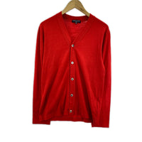 カーディガン HOMME 製品染め 赤 (SS) SS レッド