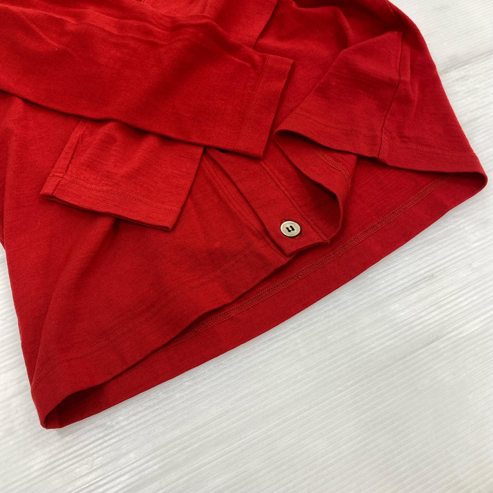 カーディガン HOMME 製品染め 赤 (SS) SS レッド