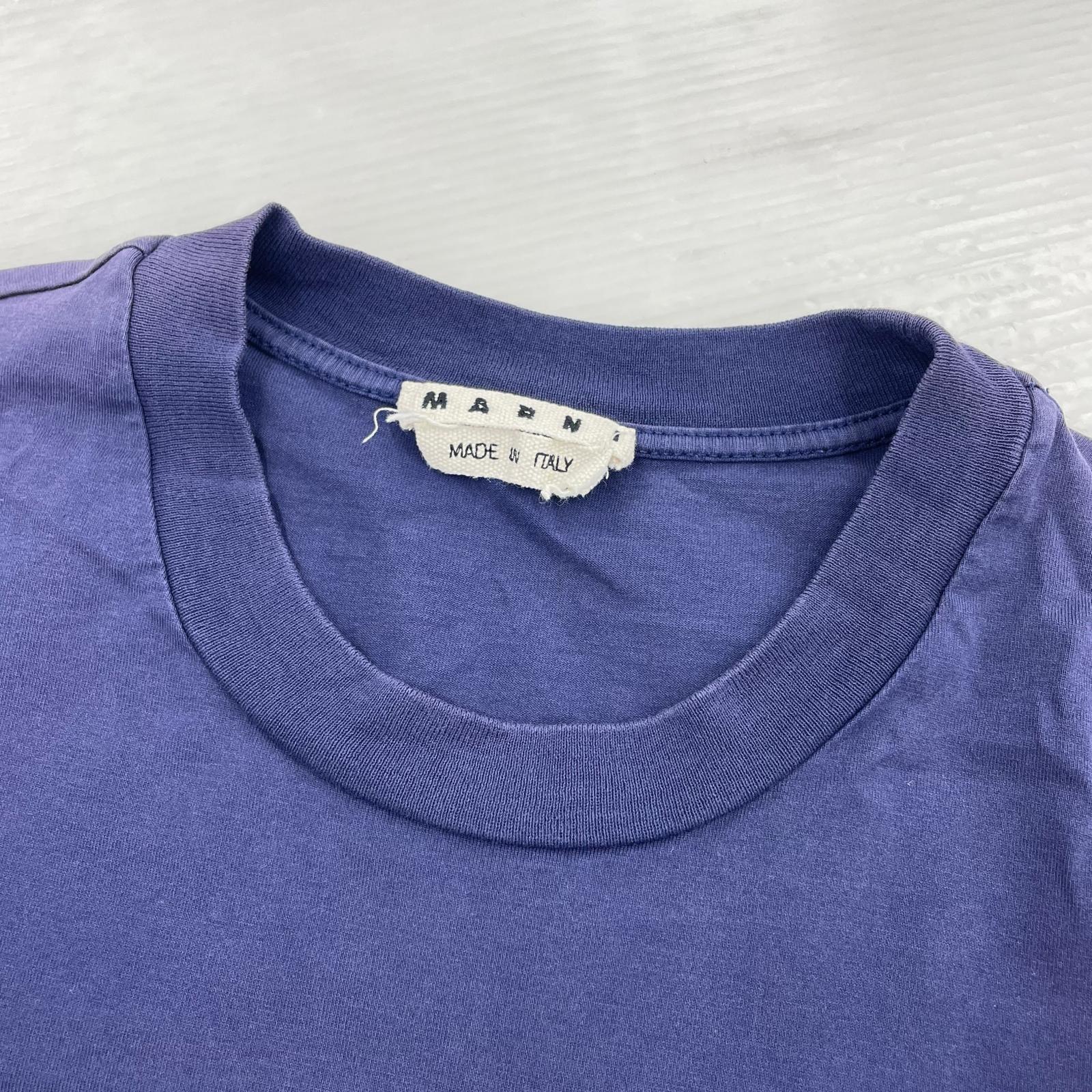 半袖Ｔシャツ MARNI ロゴプリントTee 44 紺 44 ネイビー