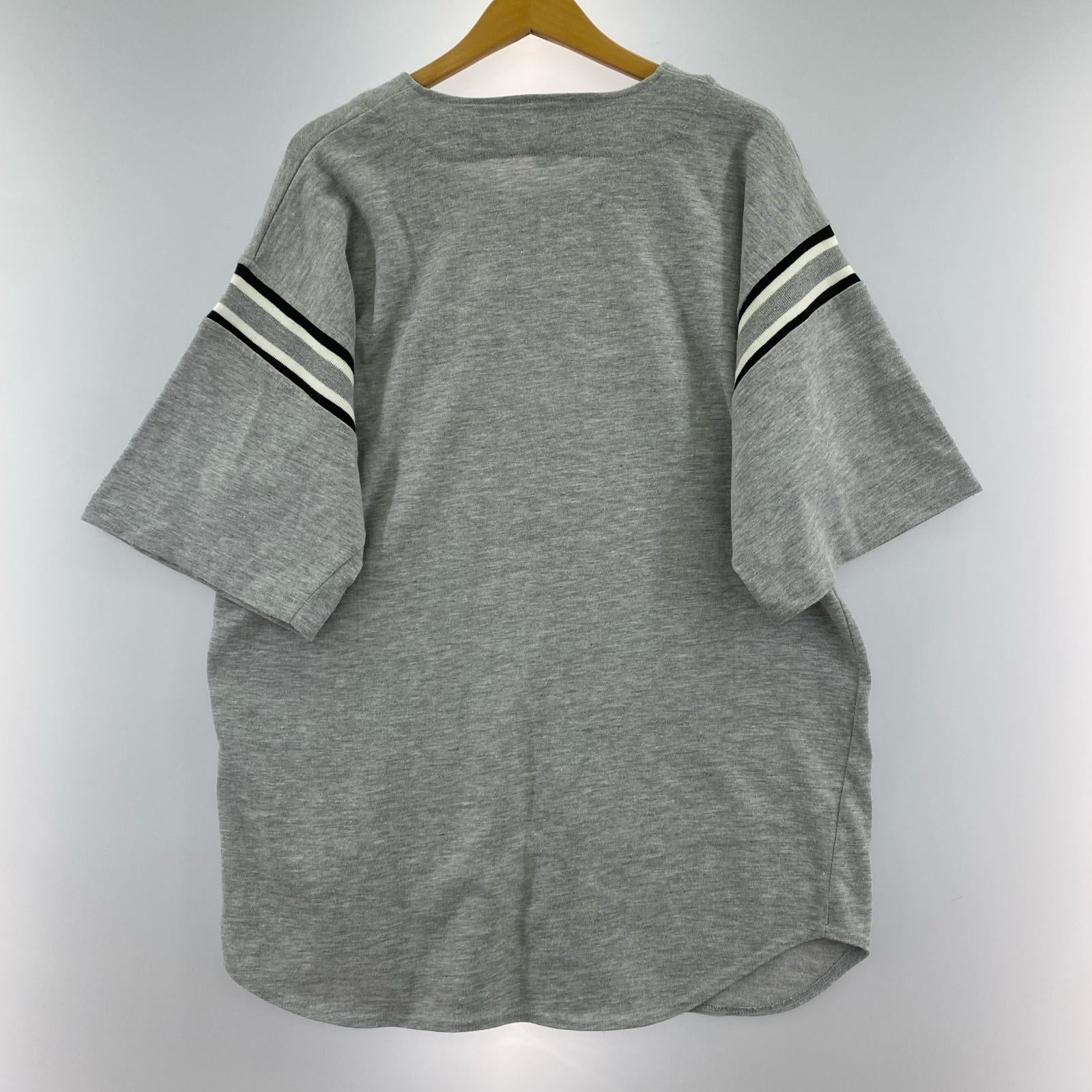 半袖シャツ ベースボールシャツ L グレー