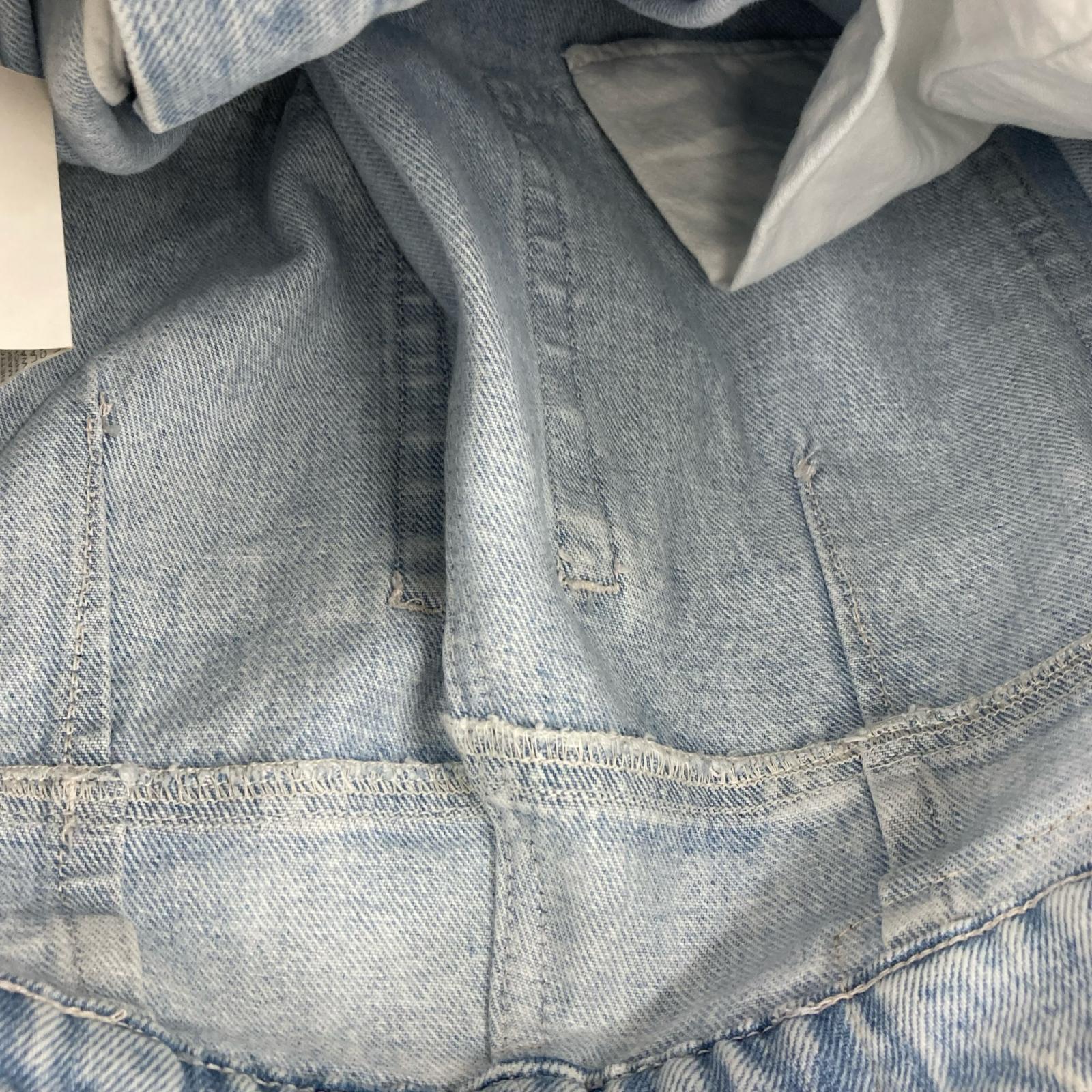 デニムパンツ 25SS PLEATED DENIM PANTS HMMA67021A (S) S ブルー