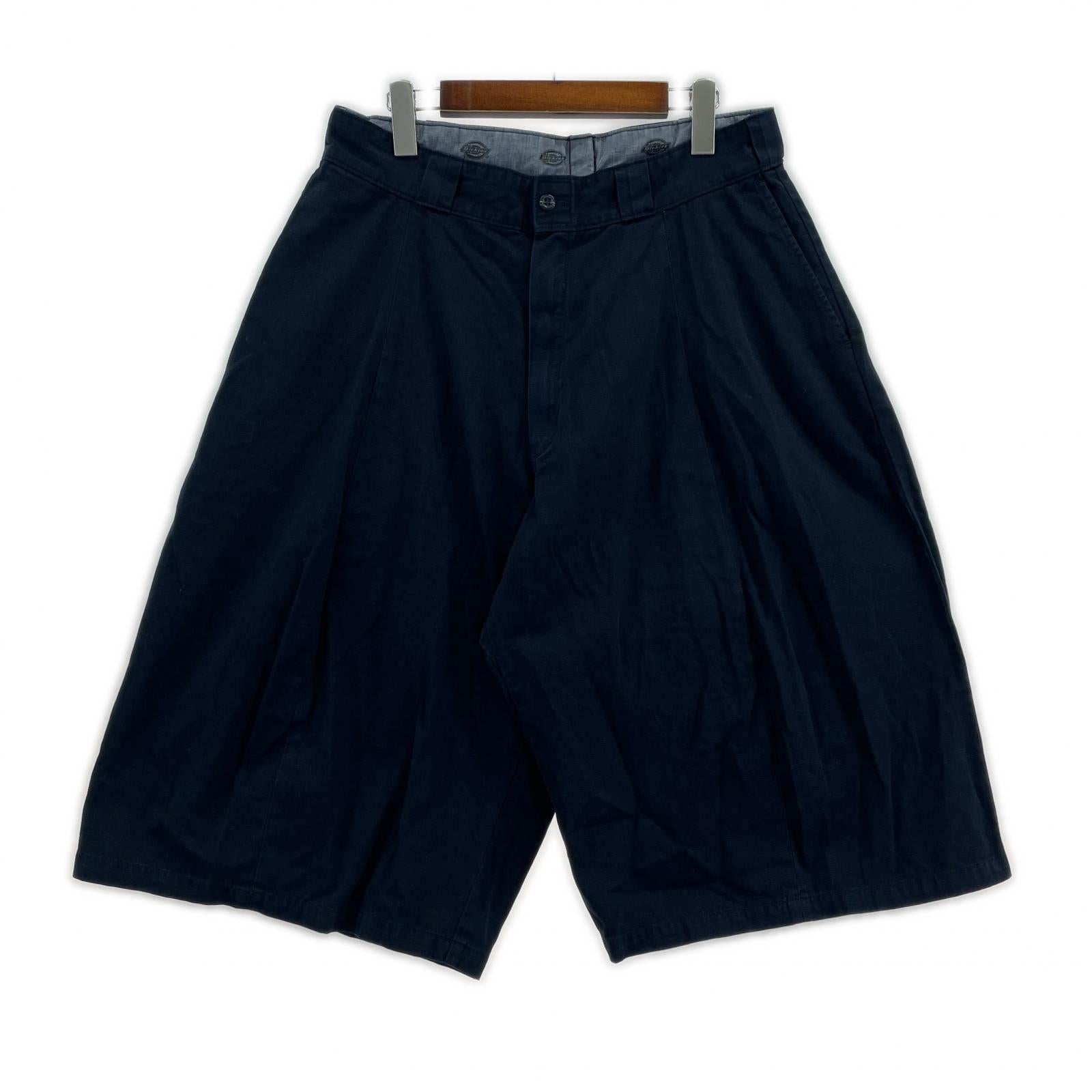 パンツ Dickies JS別注 ODD SHAPE SHORTS ワイドショーツ L 紺 L ネイビー