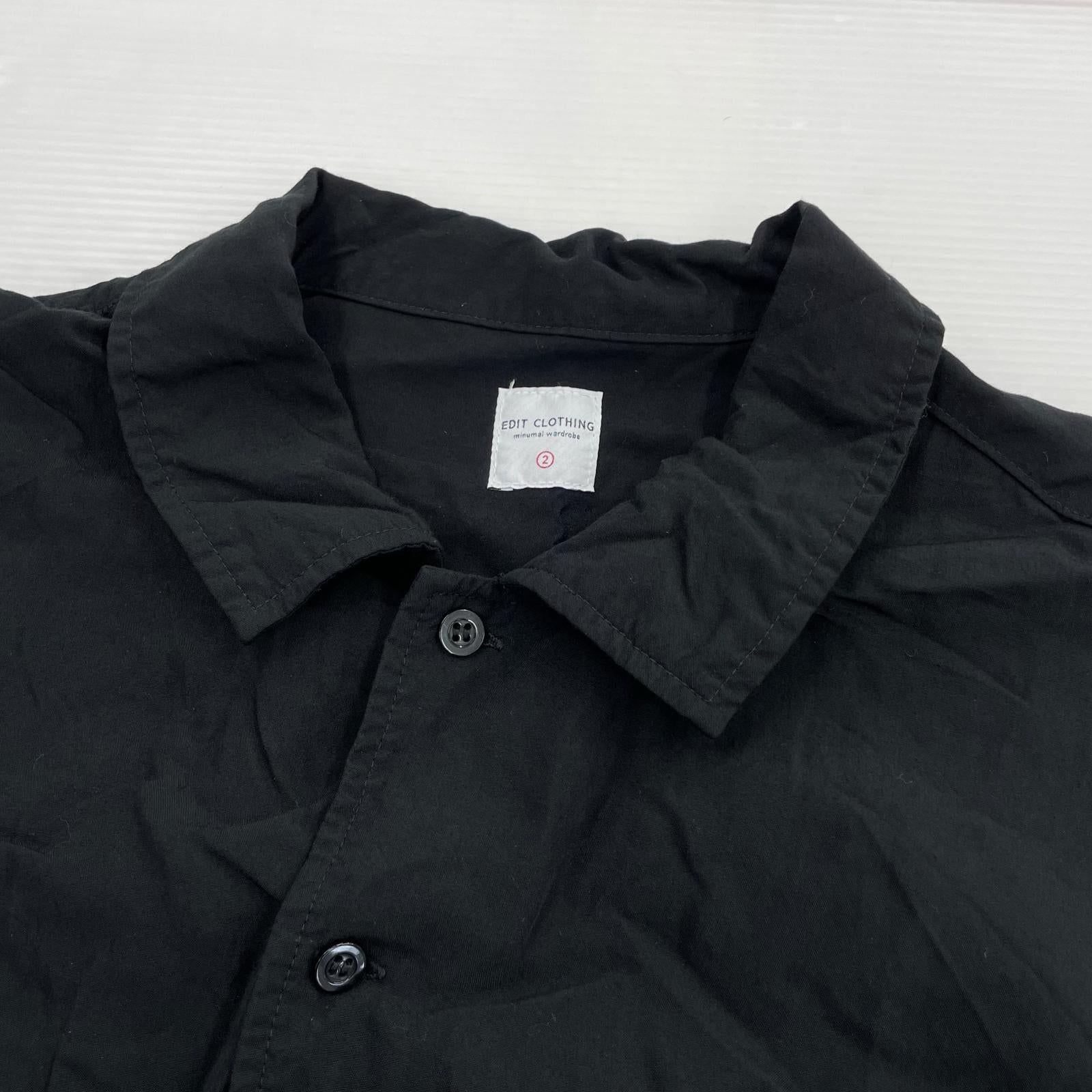 半袖シャツ EDIT CLOTHING レーヨン ブラック