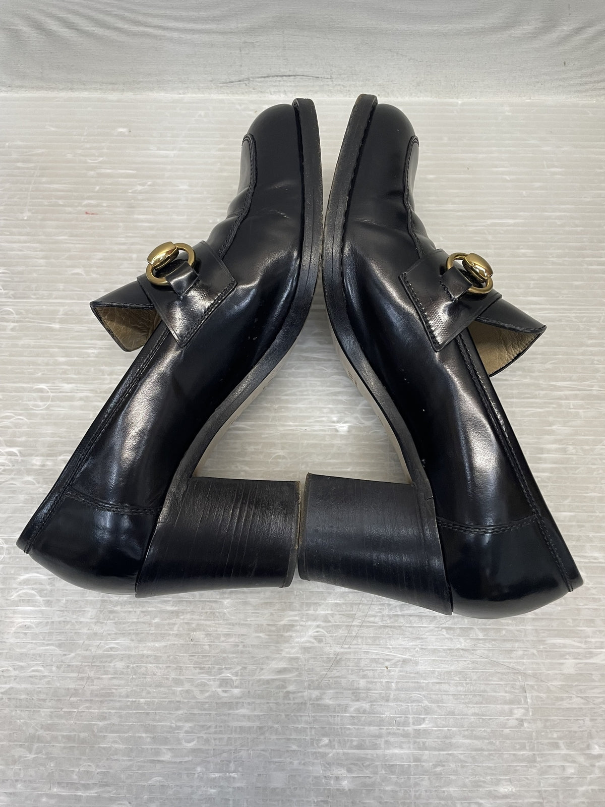 GUCCI ホースビット ヒールローファー 6 1/2 黒