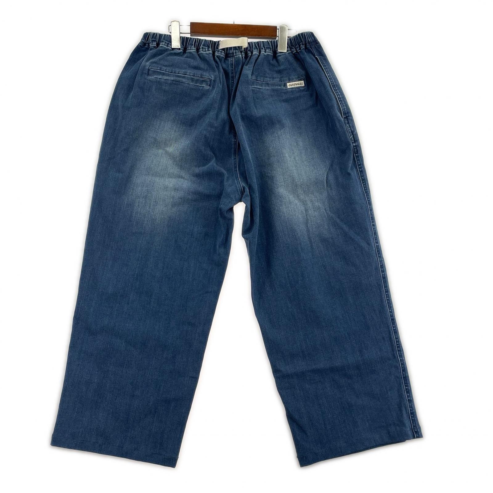 デニムパンツ JEANS FACTORY 別注ワイドデニムパンツ GUP5-F1089 M ブルー