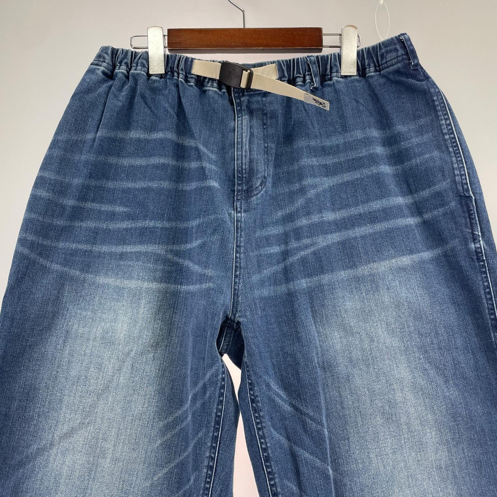 デニムパンツ JEANS FACTORY 別注ワイドデニムパンツ GUP5-F1089 M ブルー