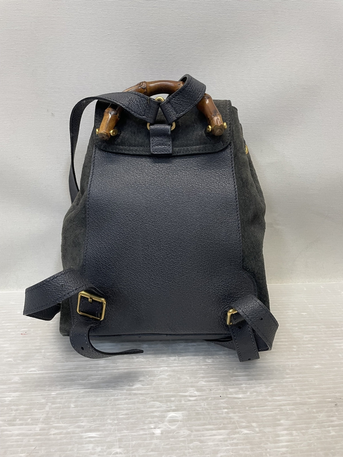 OLD GUCCI バンブー スウェードミニリュック 黒