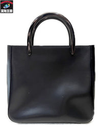 PRADA プラスチックハンドル スクエアハンドバッグ 黒