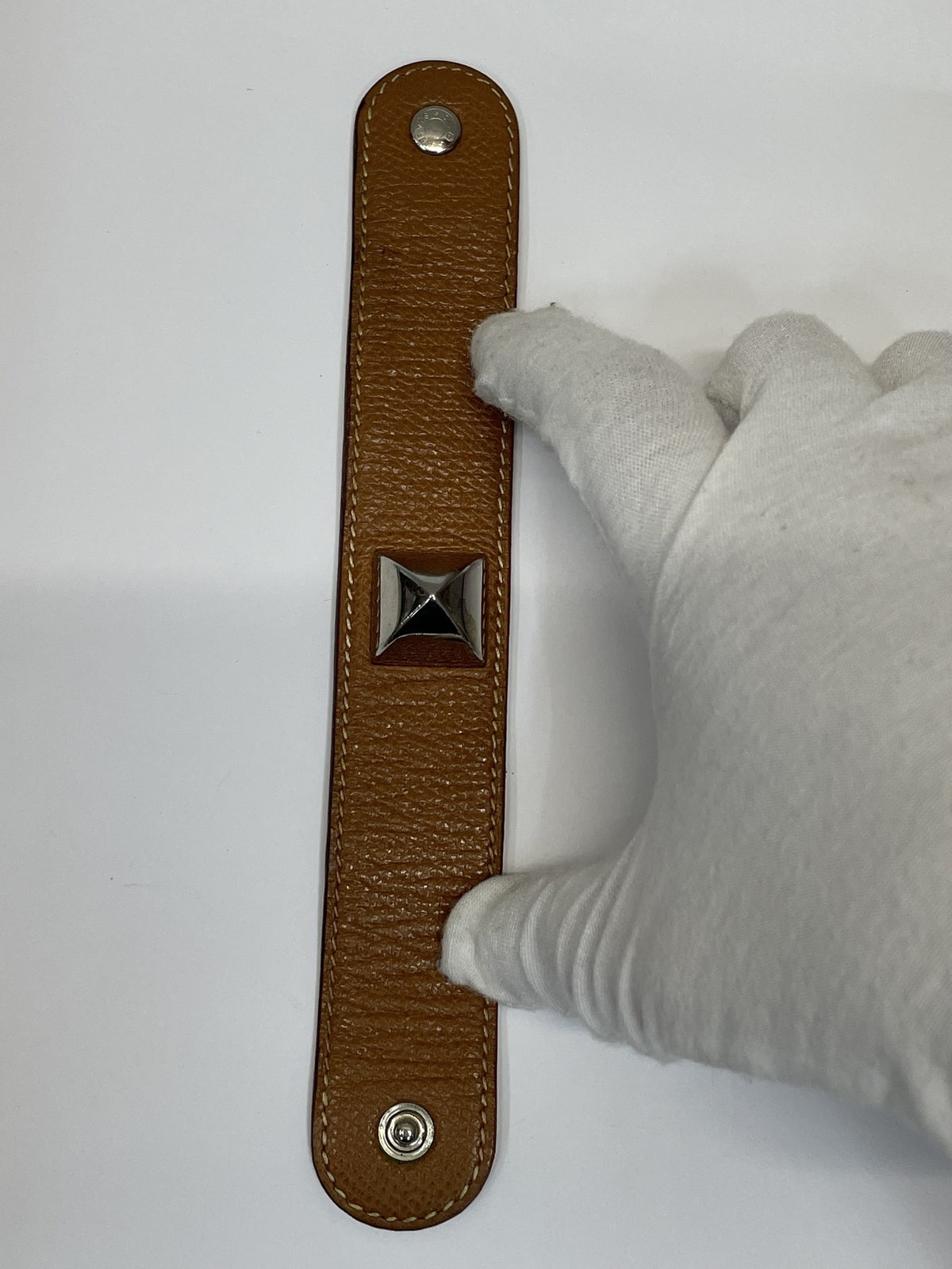 HERMES メドールレザーブレスレット ブラウン □E刻印