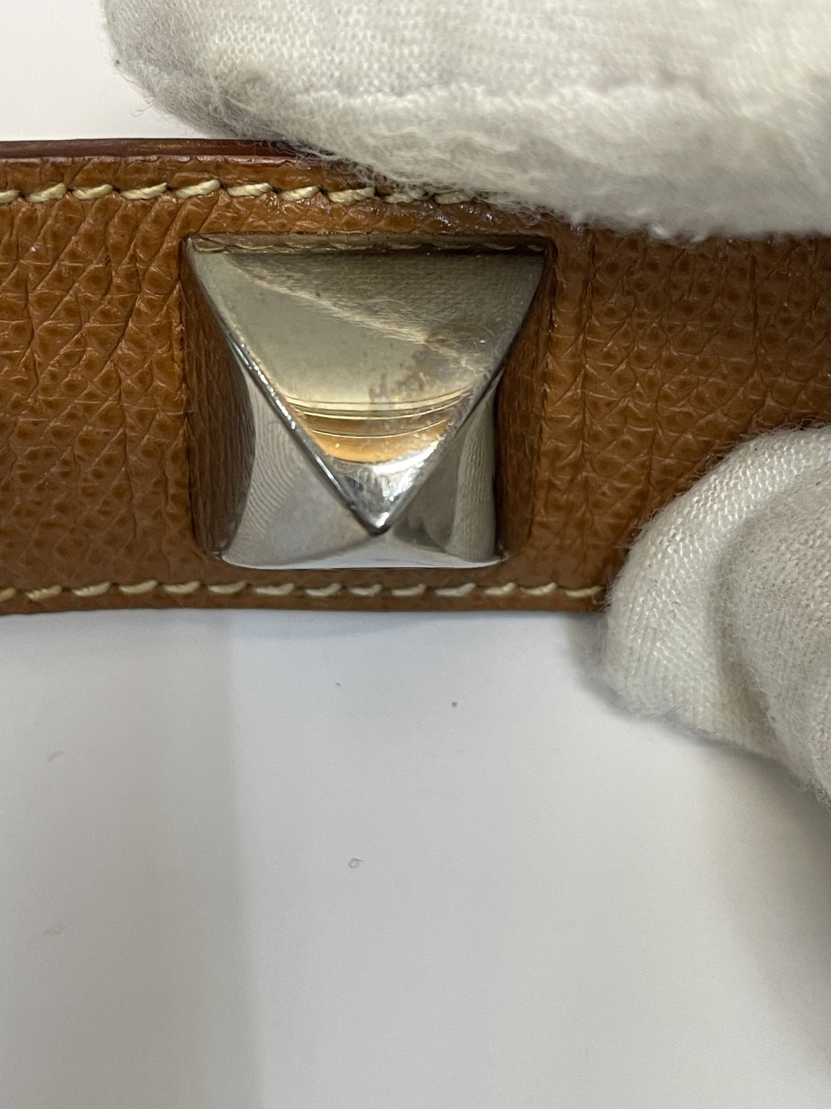 HERMES メドールレザーブレスレット ブラウン □E刻印