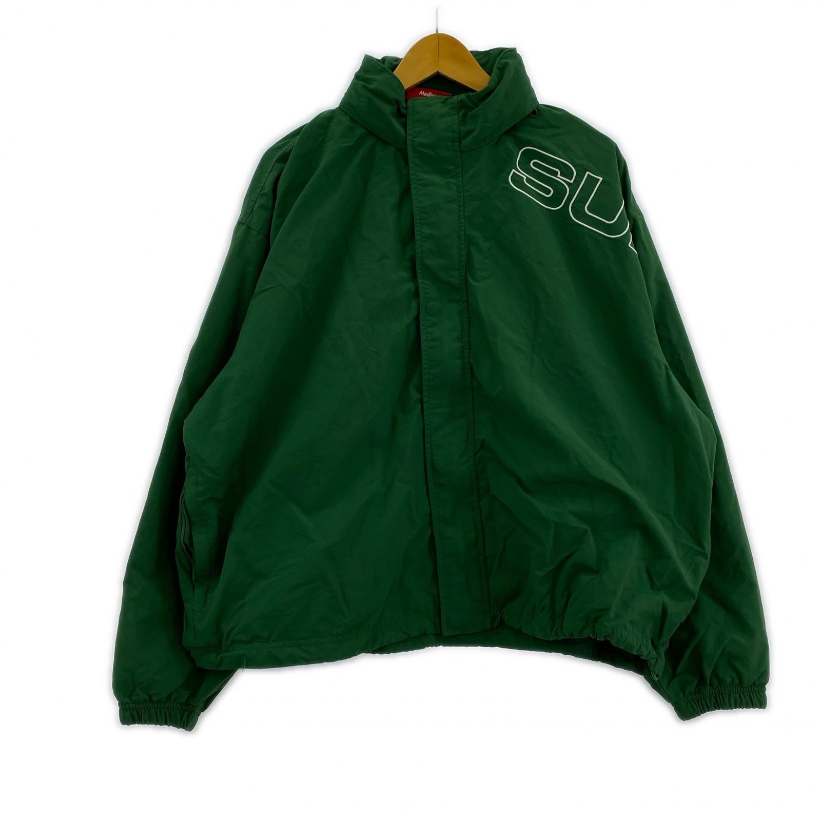 ジャケット SpelloutEmbroidered Track Jacket GRN M グリーン