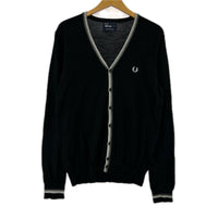 カーディガン Tipped Pique Texture Cardigan (M) M