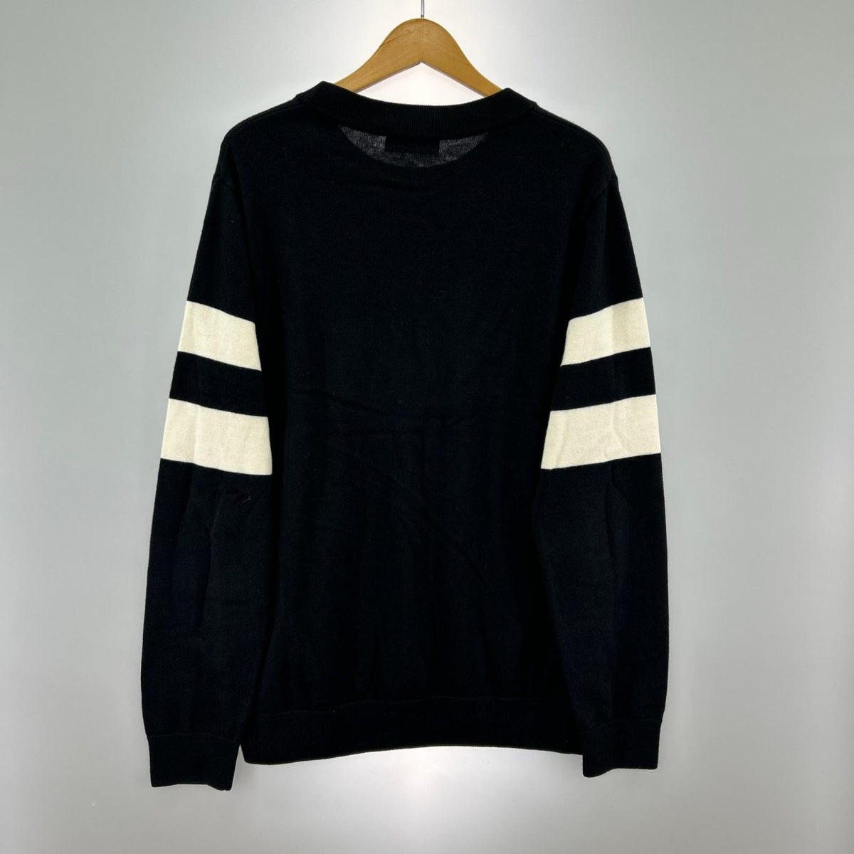 ニット Ringer Cotton Sweatshirt 黒 (L) L