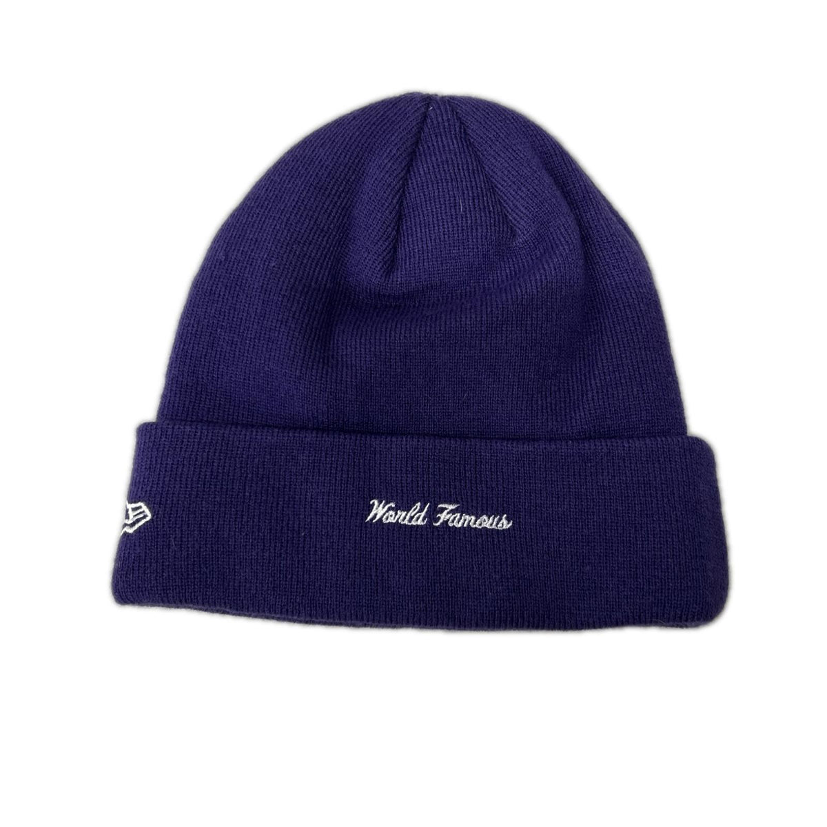 ニットキャップ Cross Box Logo Beanie 紫 パープル