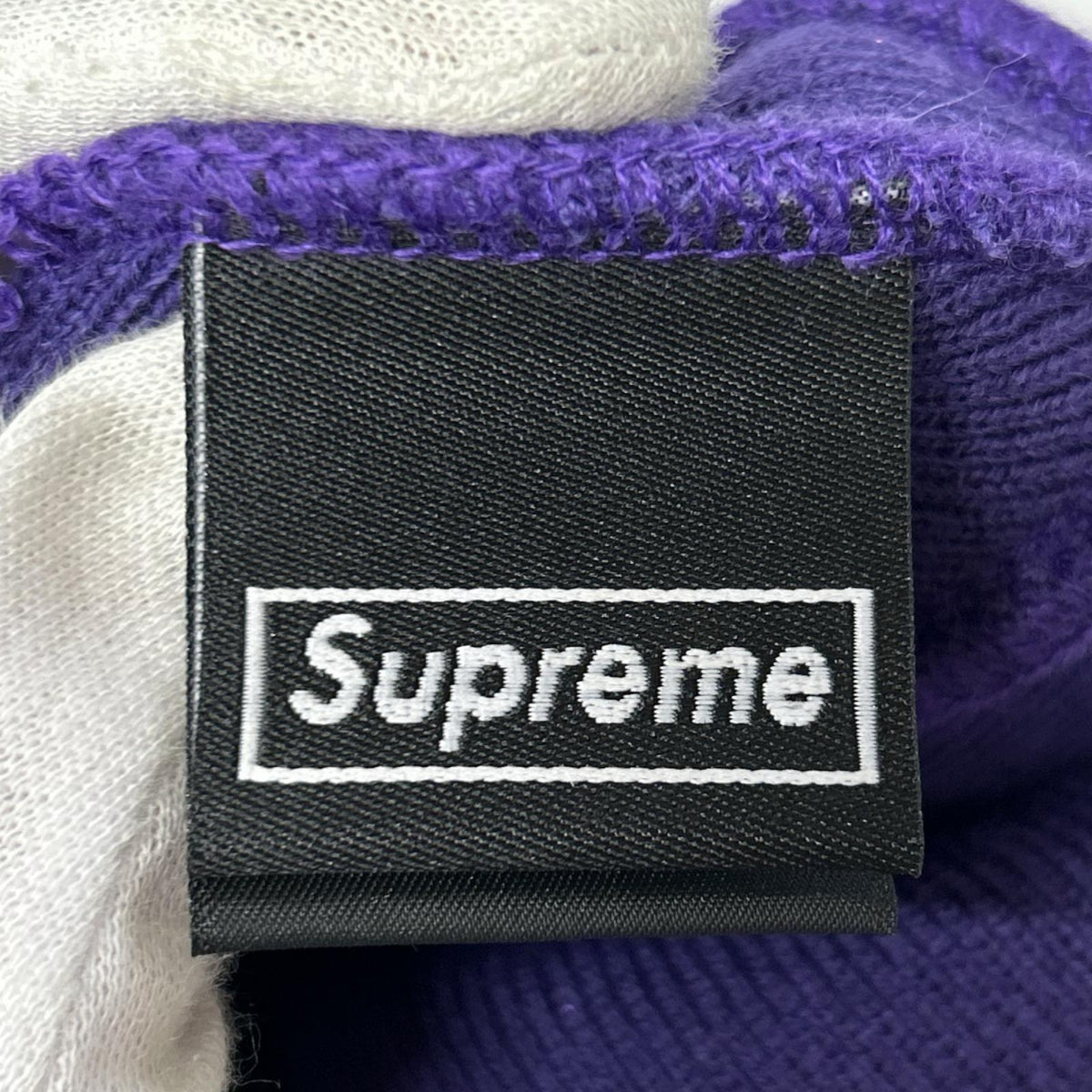 ニットキャップ Cross Box Logo Beanie 紫 パープル