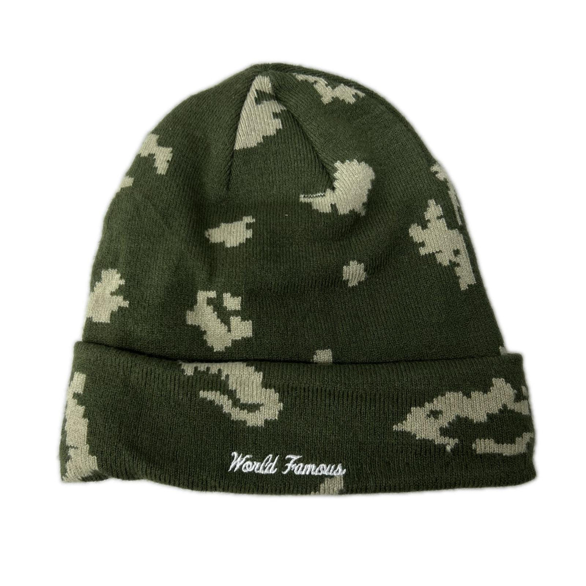 ニットキャップ 21AW Box Logo Beanie 総柄 緑