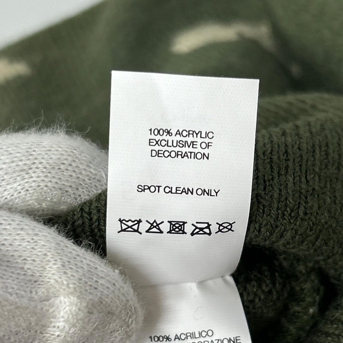 ニットキャップ 21AW Box Logo Beanie 総柄 緑