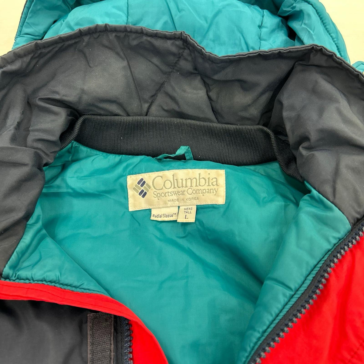 ジャケット 90s ﾒﾀﾙﾌﾟﾚｰﾄﾛｺﾞ ﾏｳﾝﾃﾝﾊﾟｰｶｰ ﾈｲﾋﾞｰ（L） L