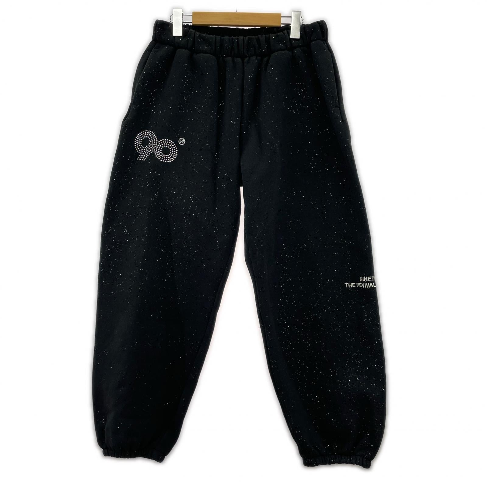 パンツ 9090 Logo Glitter Sweat Pants M ブラック