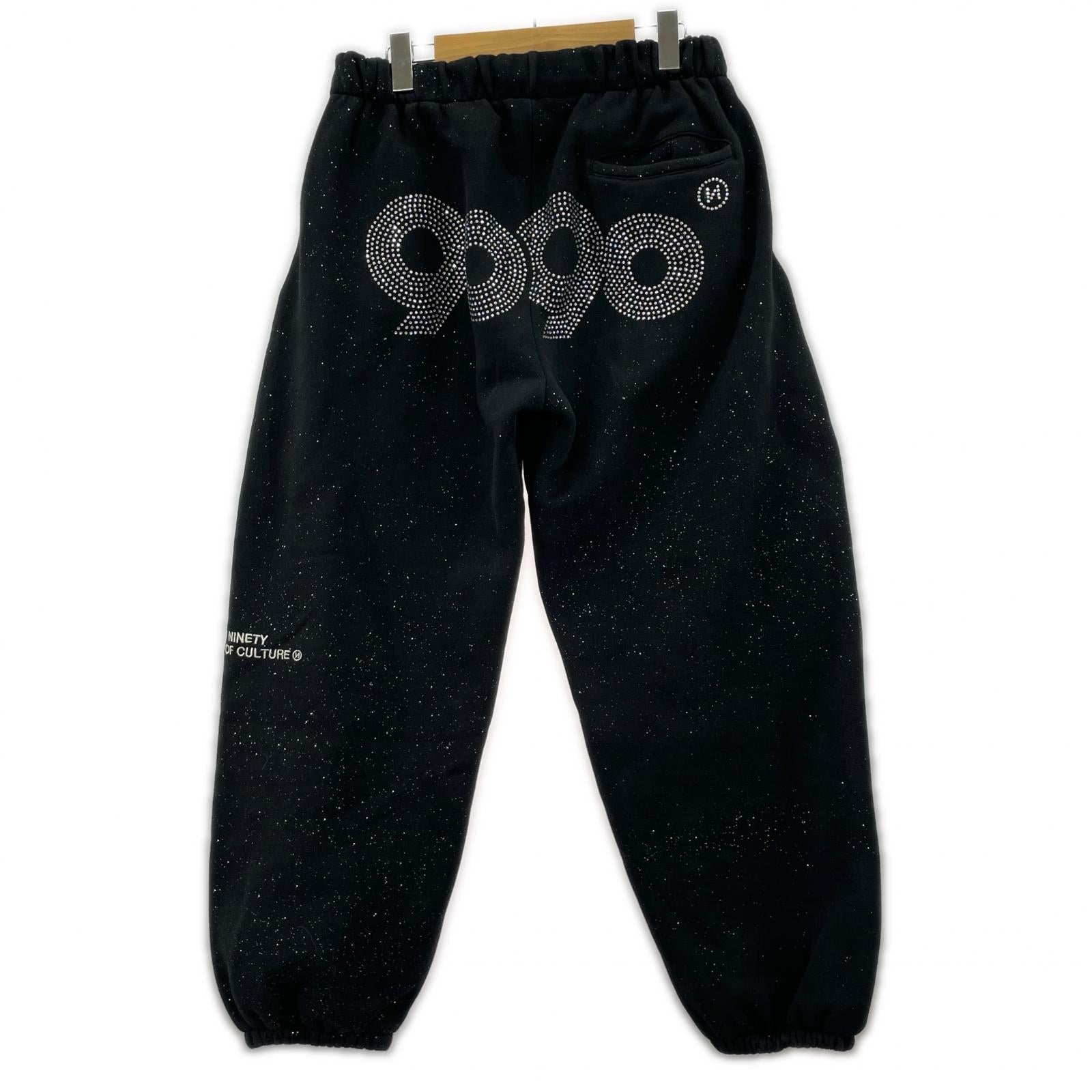 パンツ 9090 Logo Glitter Sweat Pants M ブラック