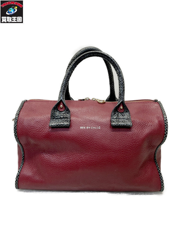 SEE BY CHLOE ハンドバッグ レッド