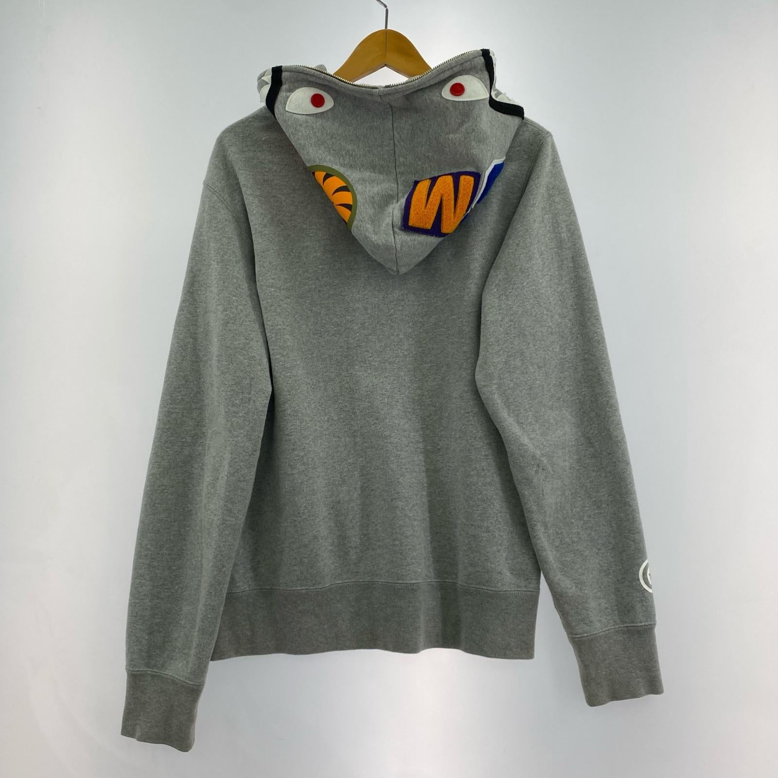 パーカー WGM Shark full zip hoodie GRY M グレー