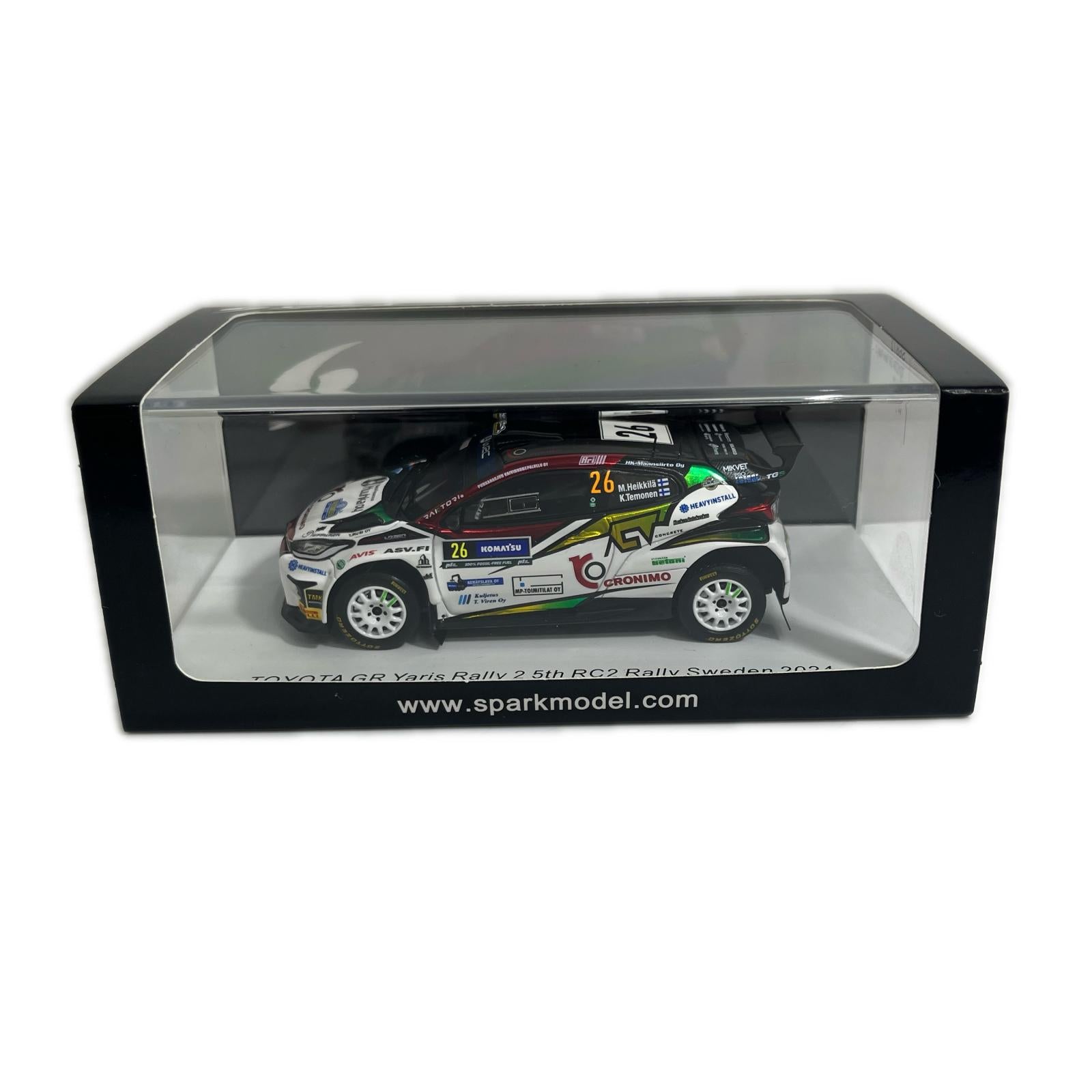 TOYOTA GR Yaris Rally 2 5th RC2 Rally TOYOTA GR Yaris Rally 2 5th RC2 Rally Sweden 2024 spark スケールカー