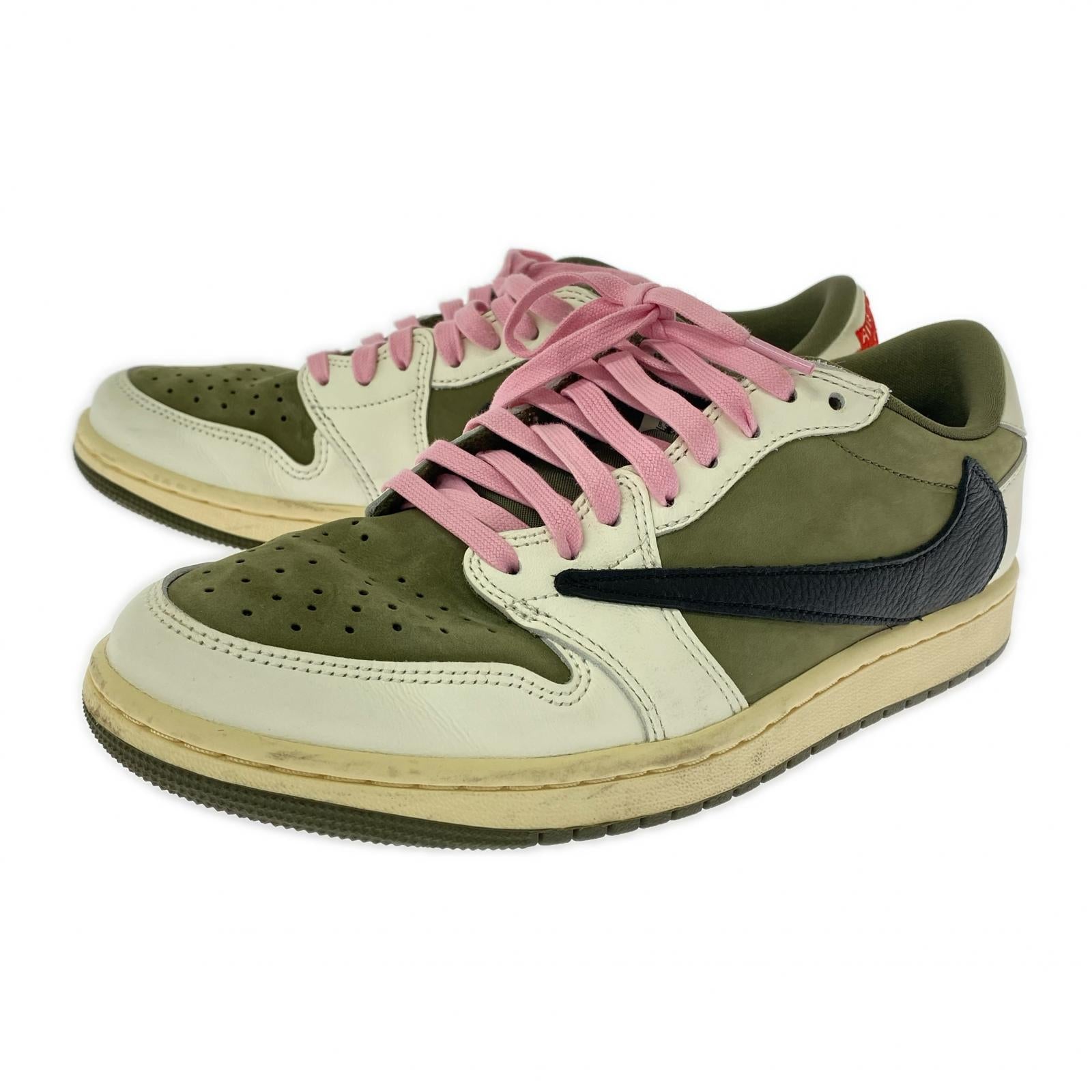 スニーカー TRAVIS SCOTT AIR JORDAN1 LOW OG SP 26.5cm (US8 1/2 UK8 EU43) カーキ