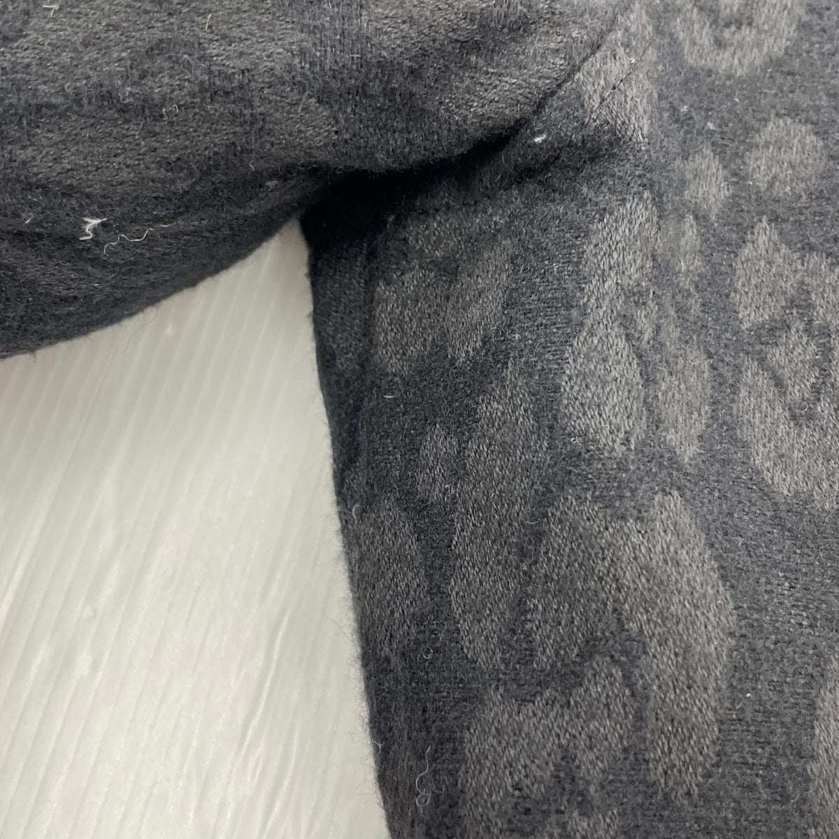 長袖シャツ DRES CAMP LEOPARD JACQUARD SHIRT ブラック