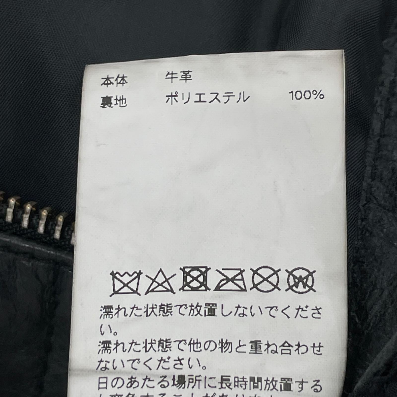 レザージャケット 23AW BuffaloLeatherSingleRidersJacket 1 1 ブラック