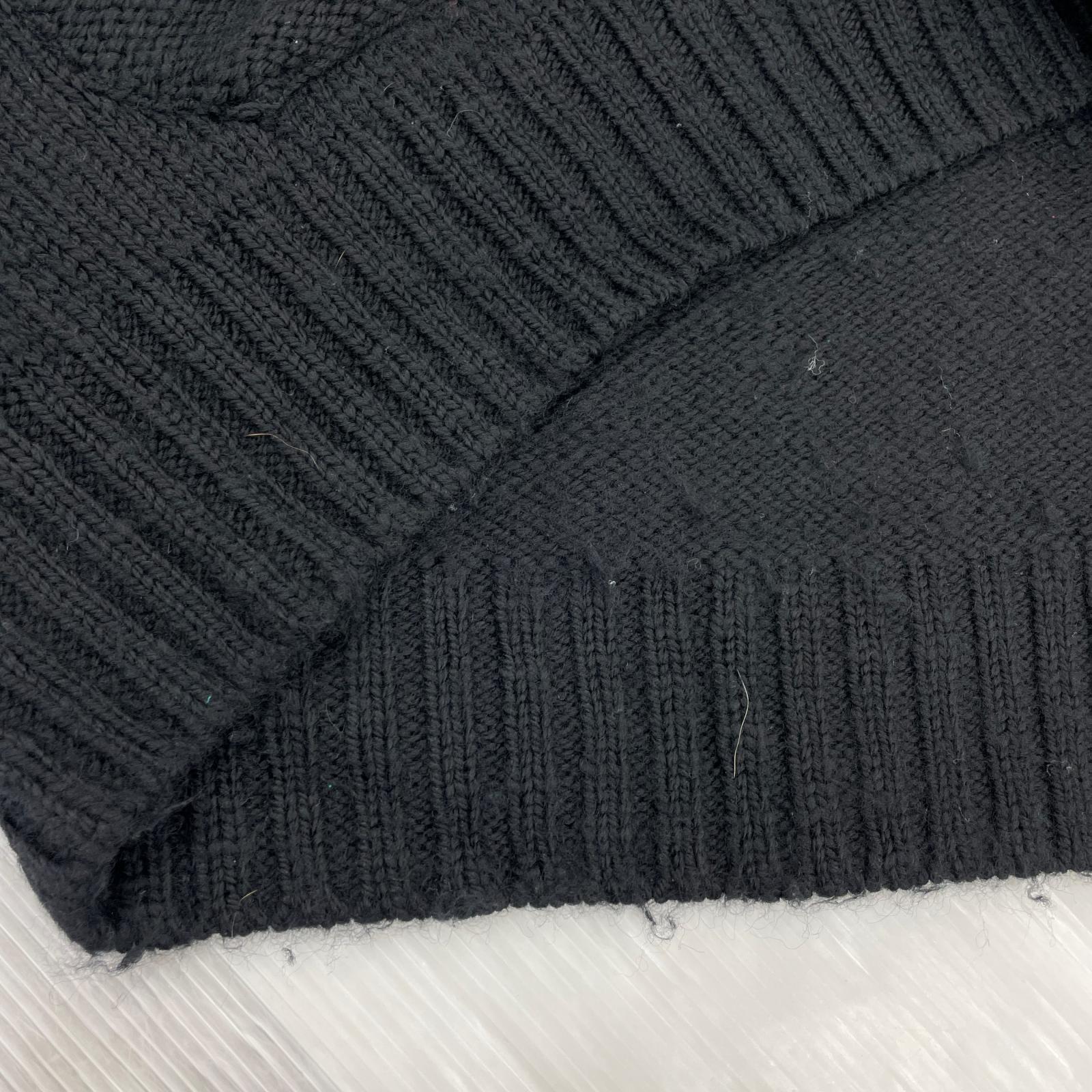 ニット 22AW パッチワークニット 2 ブラック