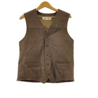 その他アウター Leather Vest BRW M M ブラウン