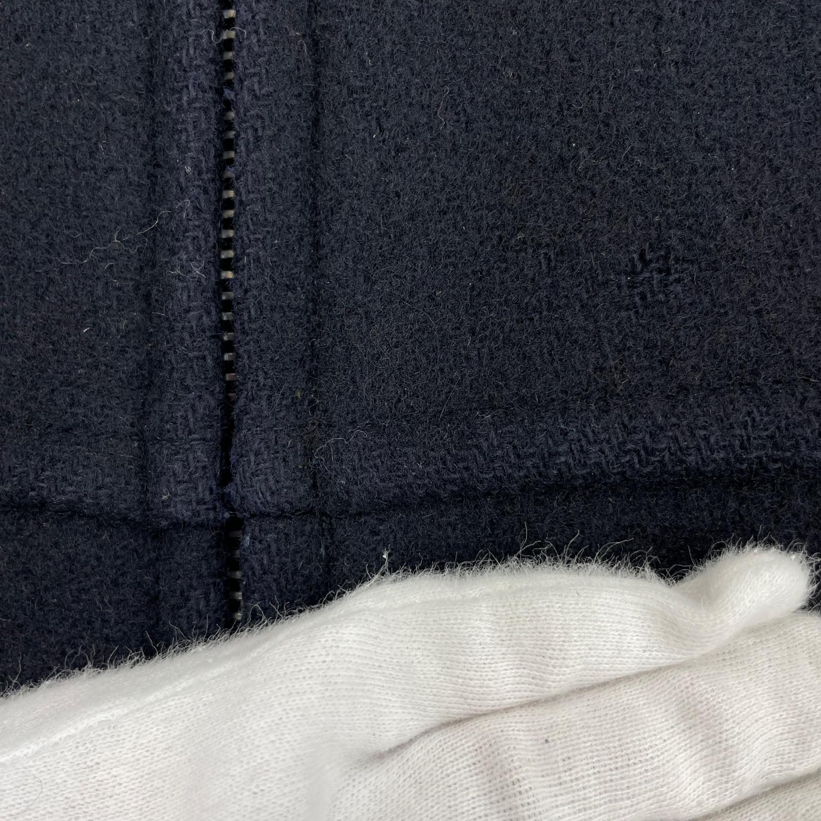 ジャケット HOMME 95AW 田中オム 袖レザージャケット M ネイビー